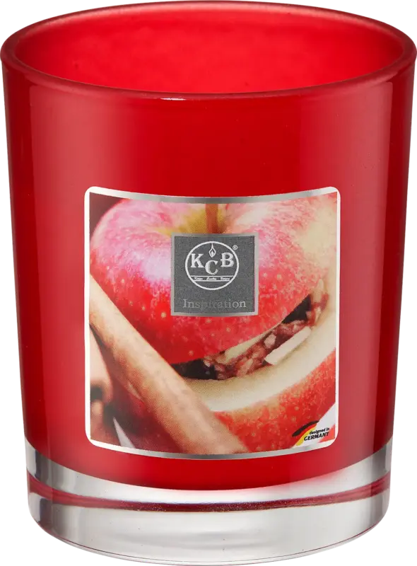 Dekorieren & Einrichten Duftkerze im Glas, Bratapfel, rot