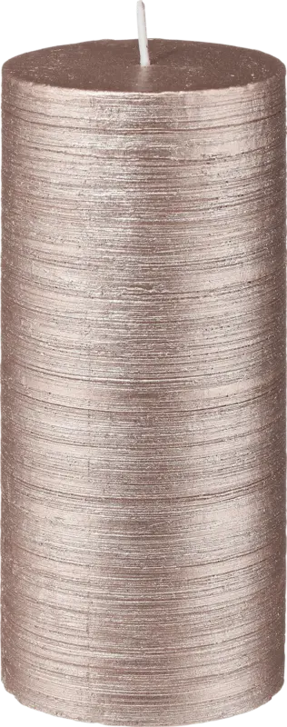 Dekorieren & Einrichten Kerze 150/70, Struktur, metallic roségold