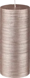 Dekorieren & Einrichten Kerze 150/70, Struktur, metallic roségold