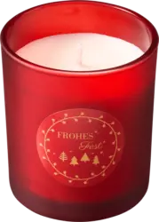 Dekorieren & Einrichten Duftkerze im Glas "Frohes Fest", bordeaux