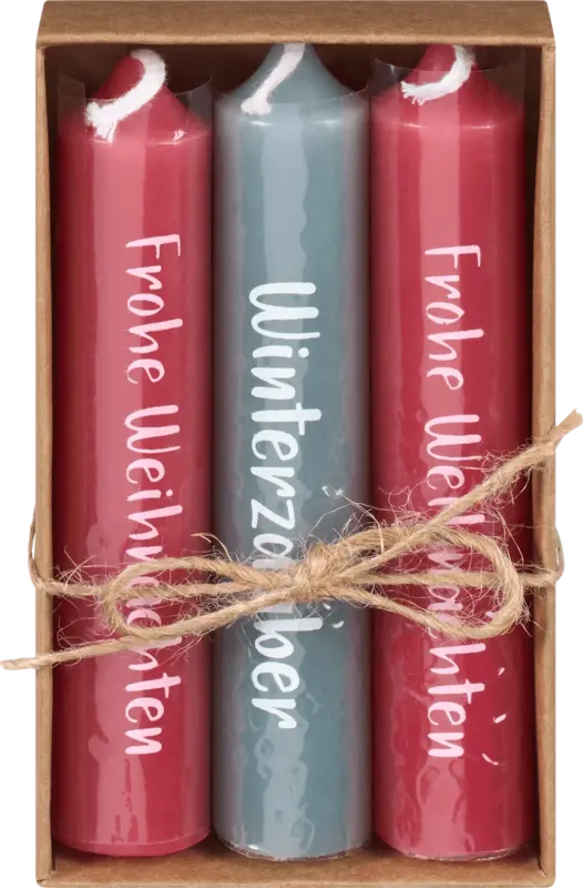 Dekorieren & Einrichten Spitzkerzen rot-grün (10 cm)