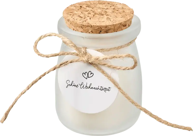 Dekorieren & Einrichten Duftkerze mit Korkdeckel "Schöne Weihnachtszeit"