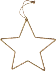 Dekorieren & Einrichten Metallstern aus Jute (30 cm), braun