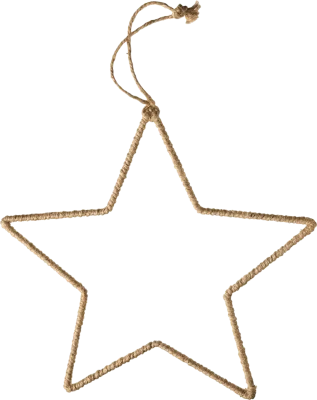 Dekorieren & Einrichten Metallstern aus Jute (30 cm), braun