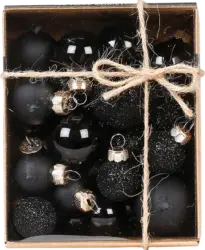 Dekorieren & Einrichten Kugel aus Glas, schwarz, mini (3 Größen)