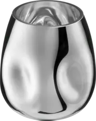 dm home Vase aus Glas, chrom (16x17cm)