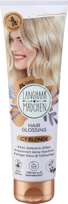 Langhaarmädchen Farb-Glanzbehandlung Glossing Icy Blonde