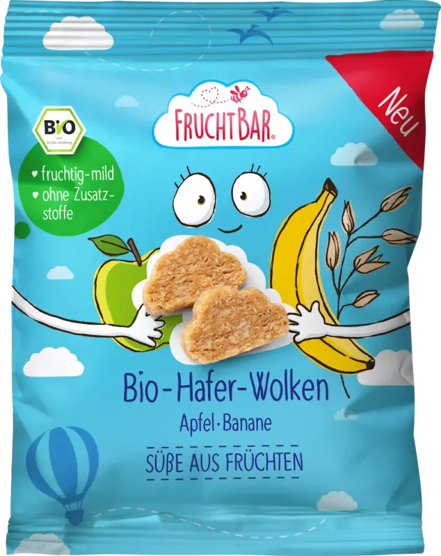 FruchtBar Kindersnack Hafer-Wolken Apfel & Banane ab 12 Monaten