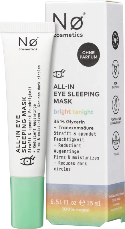 Nø Cosmetics Augenmaske All-in Eye Sleeping Mask bright tonight