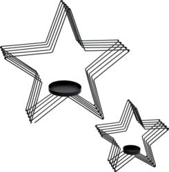 Dekorieren & Einrichten Kerzenhalter aus Metall, Sterne