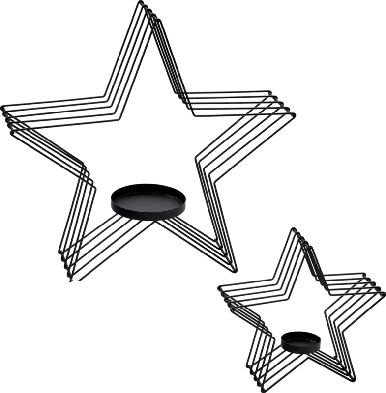Dekorieren & Einrichten Kerzenhalter aus Metall, Sterne