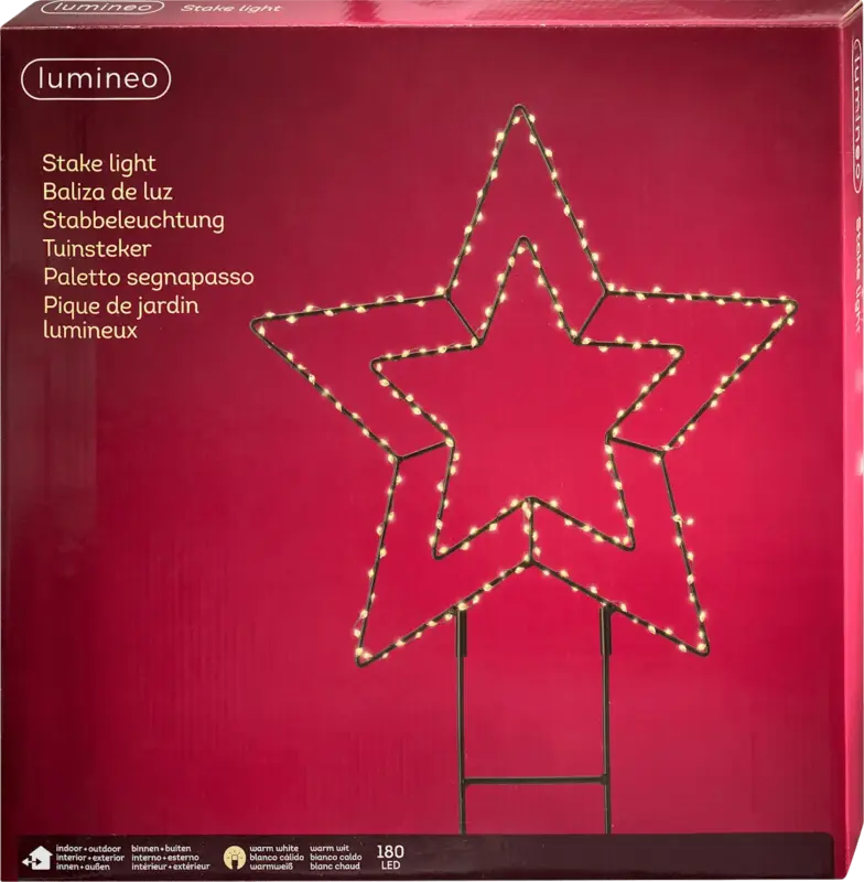 Dekorieren & Einrichten LED Metall-Stabbeleuchtung Micro, Outdoor, Stern (38 cm)