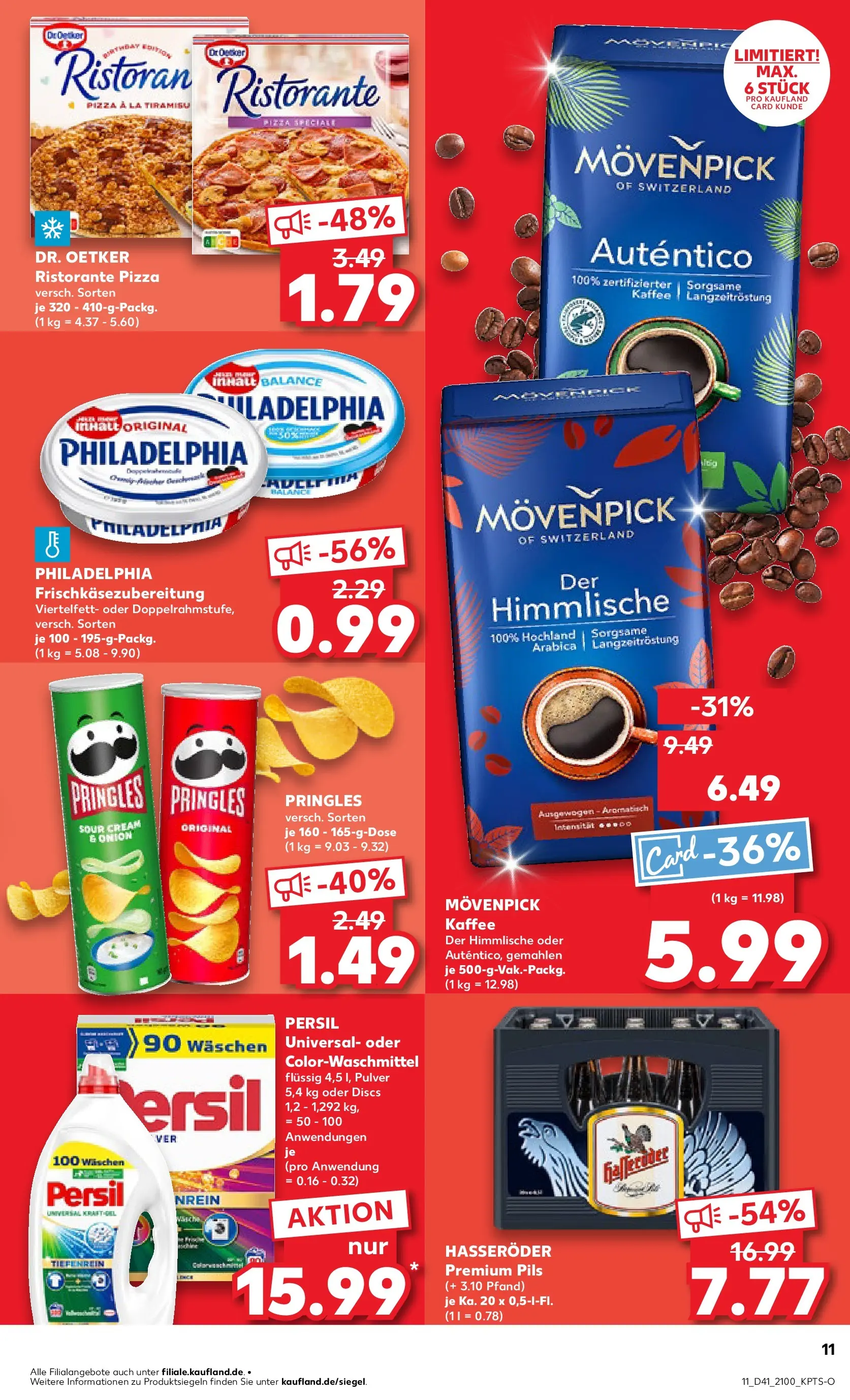 Prospekt Kaufland ab 13.10.2025 » Angebote Online zum Blättern | Seite: 11 | Produkte: Kaffee, Pils, Hasseröder, Chips