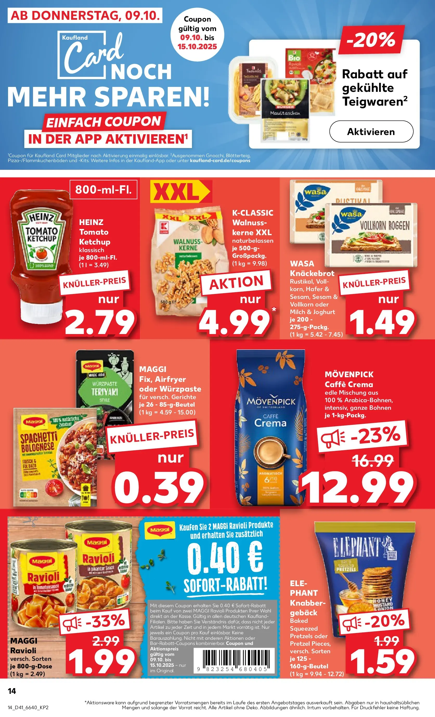 Prospekt Kaufland ab 13.10.2025 » Angebote Online zum Blättern | Seite: 14 | Produkte: Maggi, Milch, Joghurt, Maultaschen