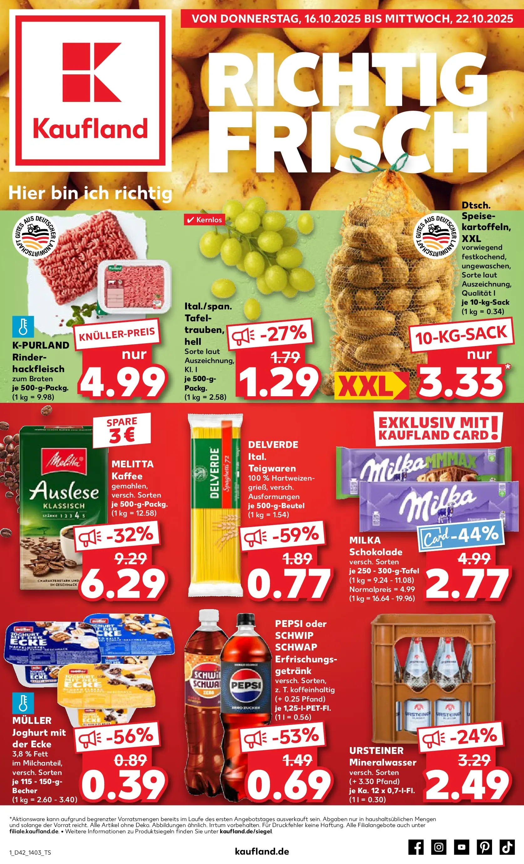 Prospekt Kaufland ab 15.10.2025 » Angebote und Werbung Online | Seite: 9 | Produkte: Melitta, Schokolade, Milka schokolade, Milka Prospekt Kaufland ab 15.10.2025 » Angebote Online zum Blättern | Seite: 9 | Produkte: Melitta, Schokolade, Milka schokolade, Milka