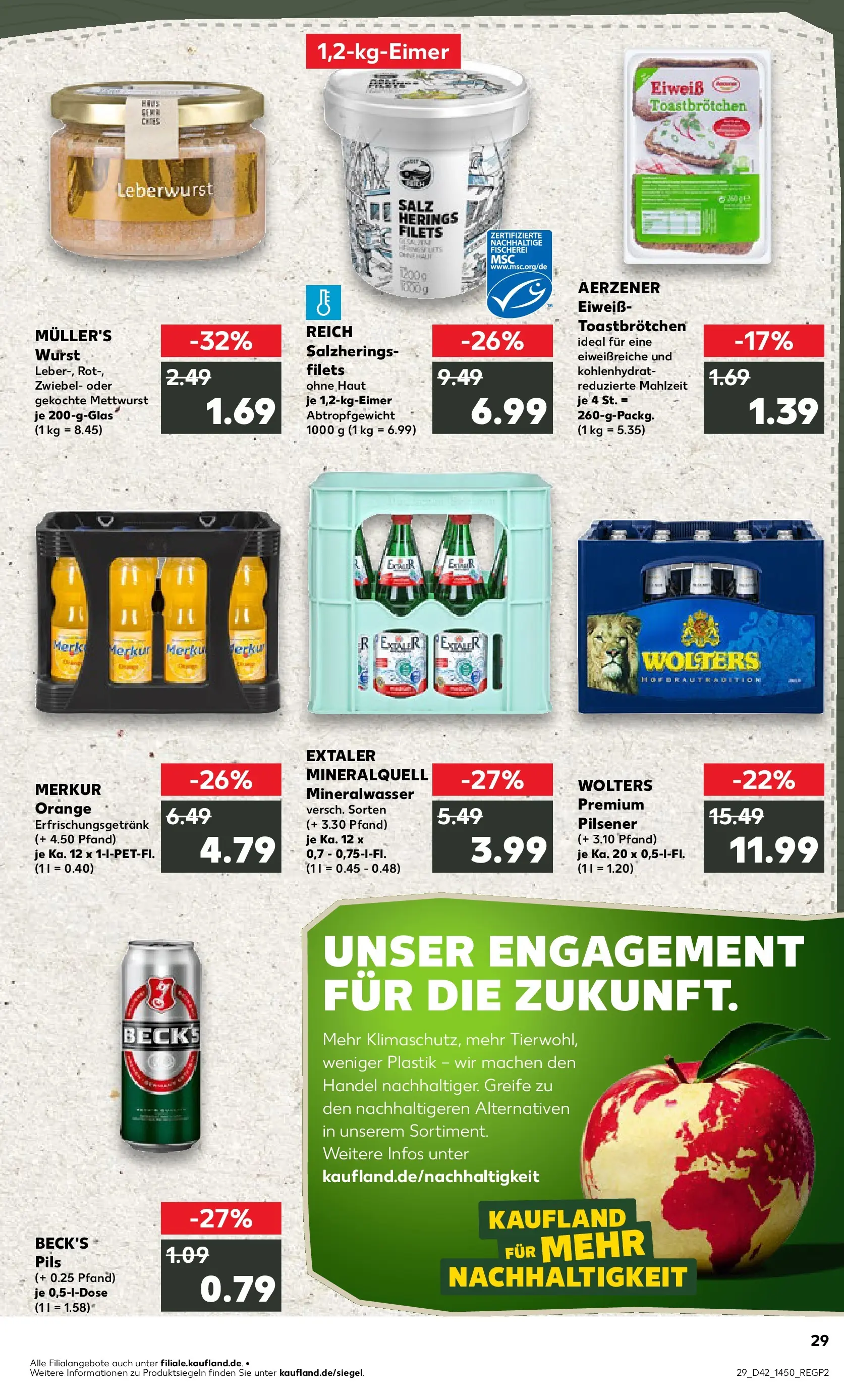 Prospekt Kaufland ab 15.10.2025 » Angebote und Werbung Online | Seite: 29 | Produkte: Toast, Pils, Salz, Wurst Prospekt Kaufland ab 15.10.2025 » Angebote Online zum Blättern | Seite: 29 | Produkte: Toast, Pils, Salz, Wurst
