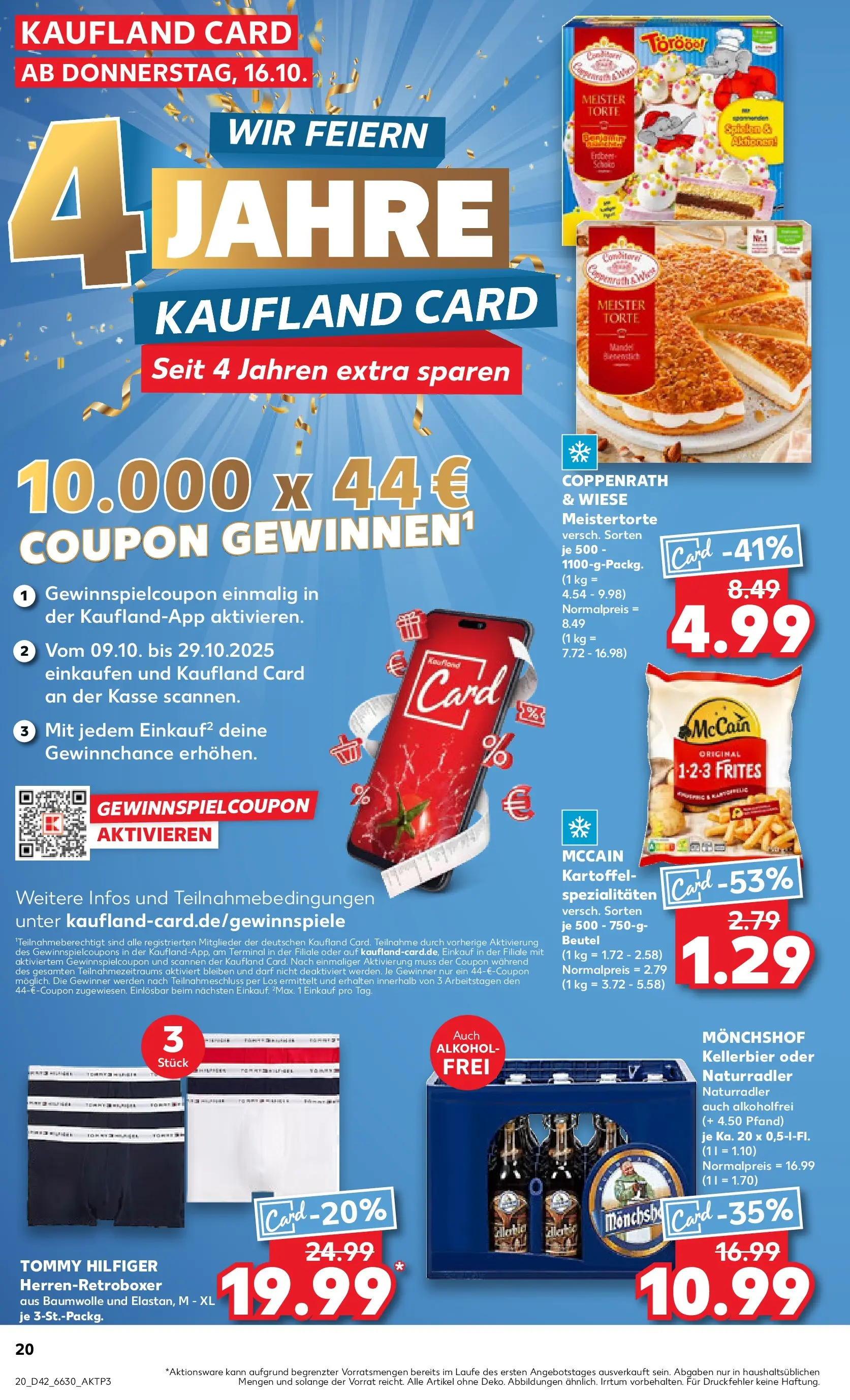 Prospekt Kaufland ab 15.10.2025 » Angebote und Werbung Online | Seite: 20 | Produkte: Monchshof, McCain Prospekt Kaufland ab 15.10.2025 » Angebote Online zum Blättern | Seite: 20 | Produkte: Monchshof, McCain