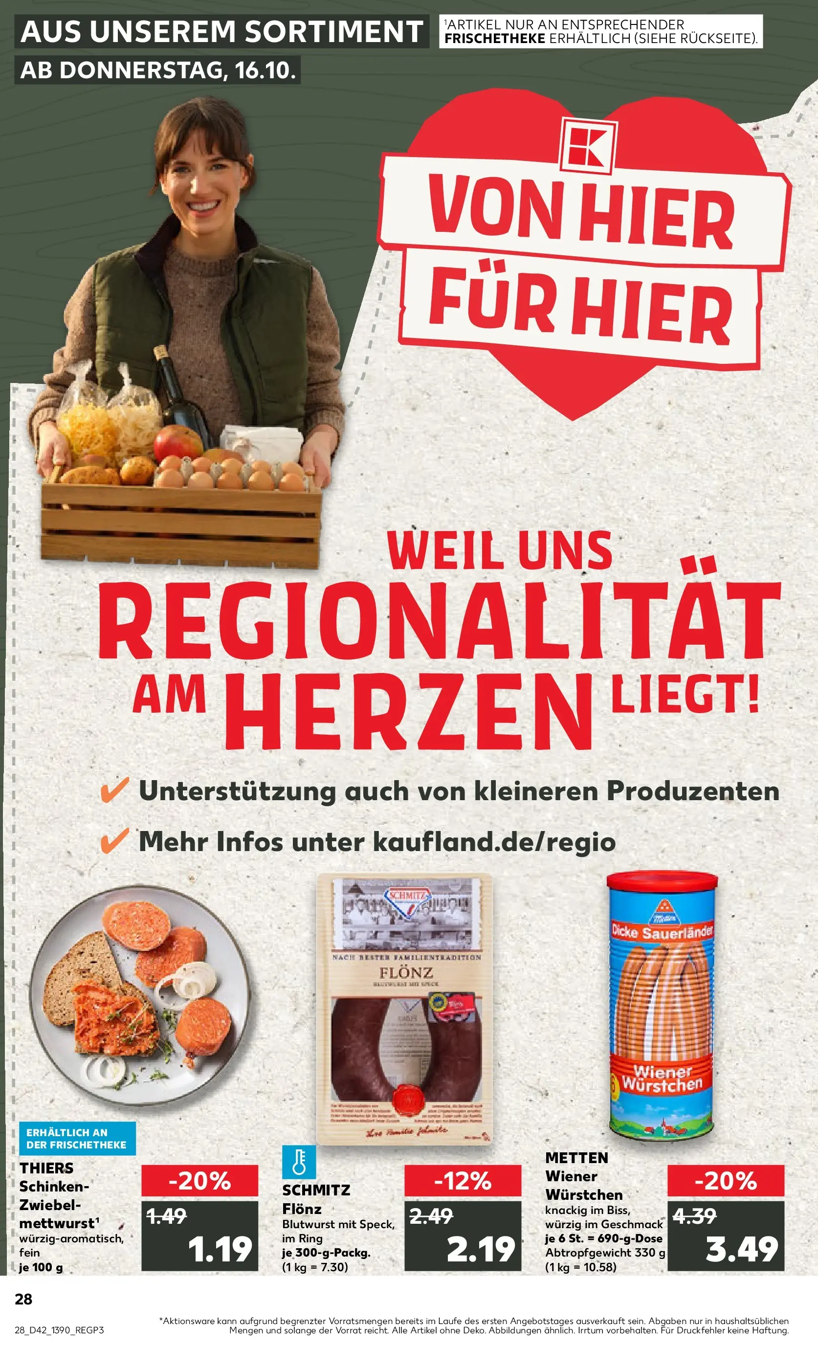 Prospekt Kaufland ab 15.10.2025 » Angebote und Werbung Online | Seite: 28 | Produkte: Wiener wurstchen, Schinken Prospekt Kaufland ab 15.10.2025 » Angebote Online zum Blättern | Seite: 28 | Produkte: Wiener wurstchen, Schinken