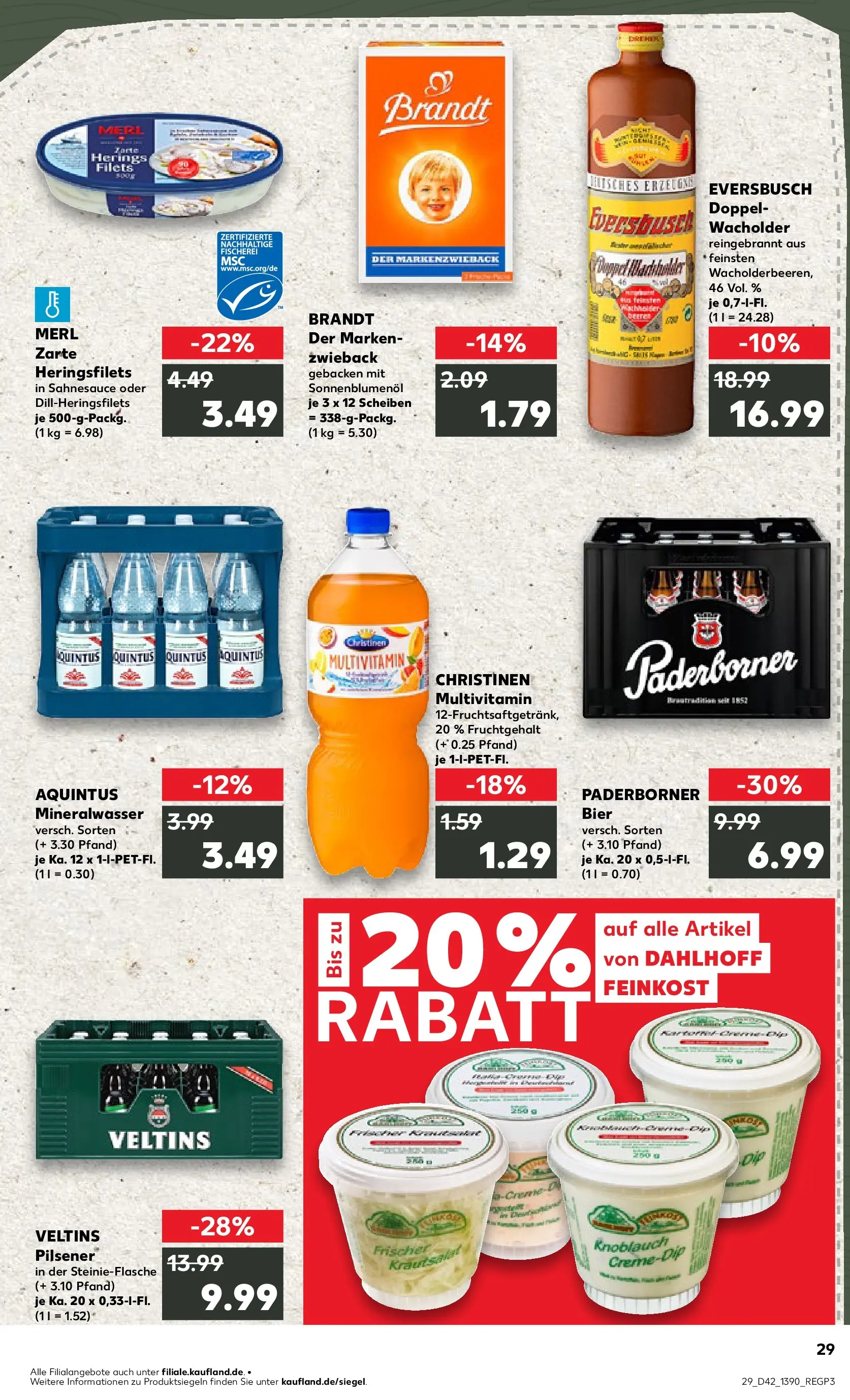 Prospekt Kaufland ab 15.10.2025 » Angebote und Werbung Online | Seite: 29 | Produkte: Bier, Sonnenblumenol, Knoblauch, Veltins Prospekt Kaufland ab 15.10.2025 » Angebote Online zum Blättern | Seite: 29 | Produkte: Bier, Sonnenblumenol, Knoblauch, Veltins