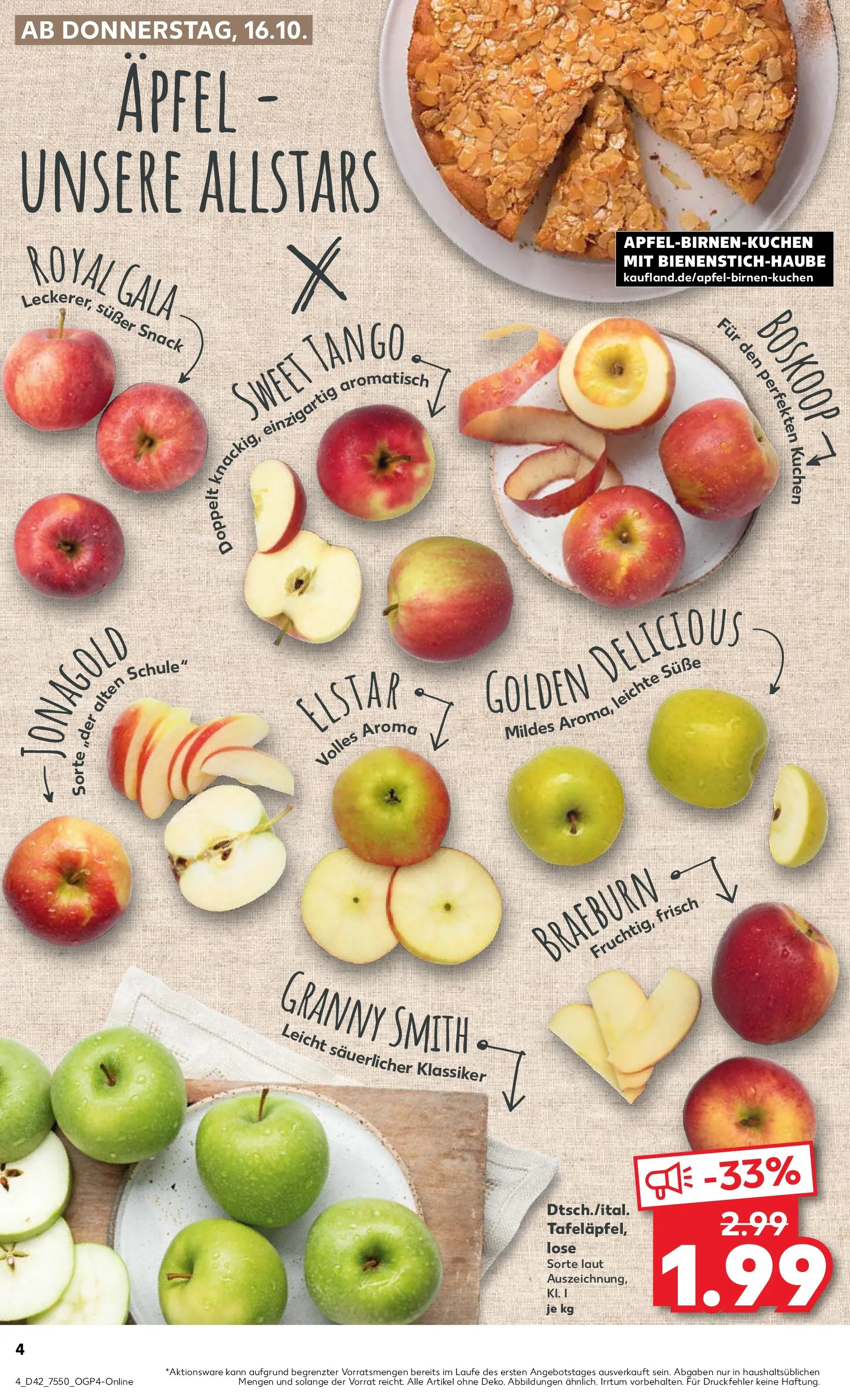 Prospekt Kaufland ab 15.10.2025 » Angebote und Werbung Online | Seite: 4 | Produkte: Äpfel, Apple, Kuchen Prospekt Kaufland ab 15.10.2025 » Angebote Online zum Blättern | Seite: 4 | Produkte: Äpfel, Apple, Kuchen