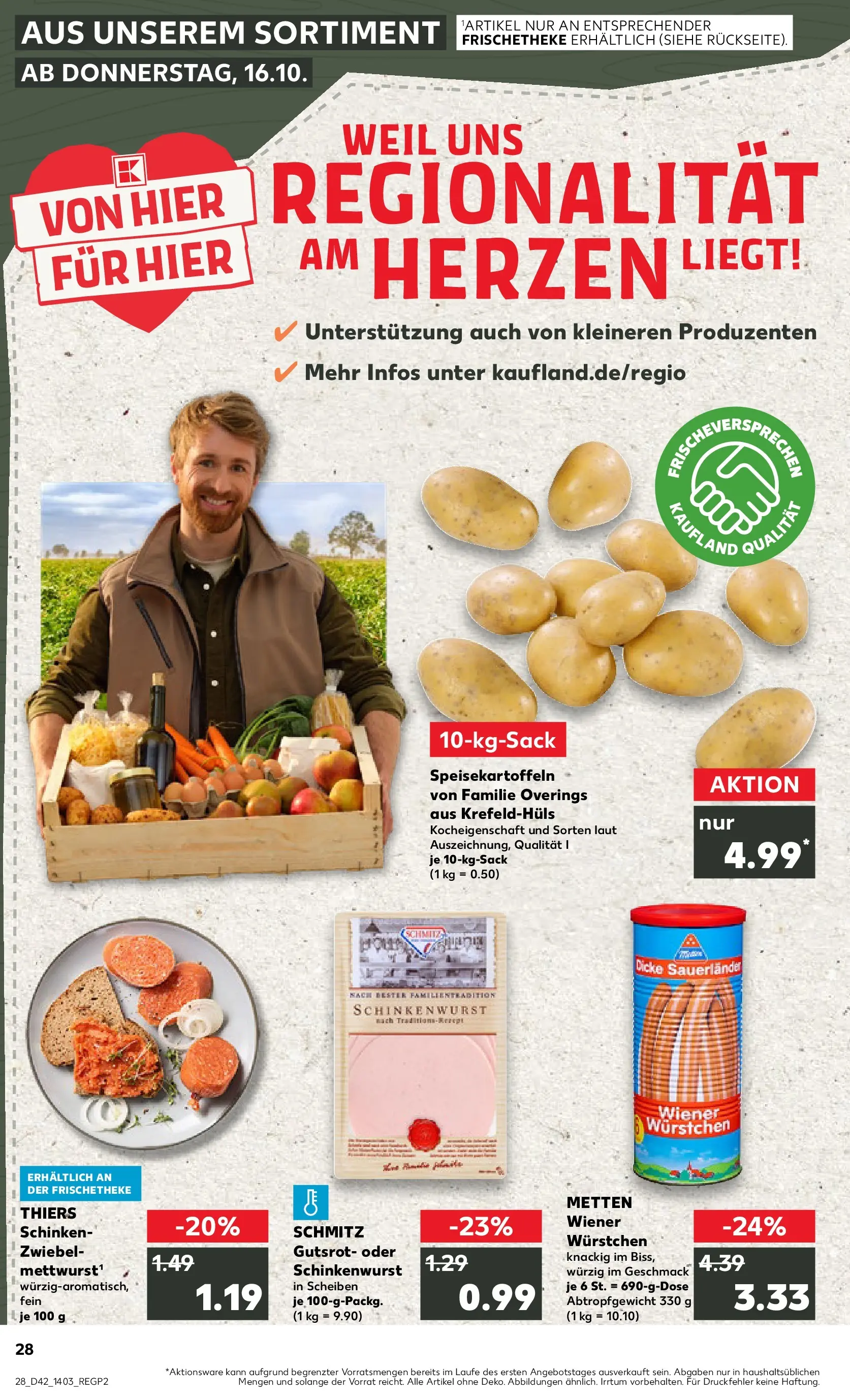 Prospekt Kaufland ab 15.10.2025 » Angebote und Werbung Online | Seite: 28 | Produkte: Wiener wurstchen, Schinken Prospekt Kaufland ab 15.10.2025 » Angebote Online zum Blättern | Seite: 28 | Produkte: Wiener wurstchen, Schinken