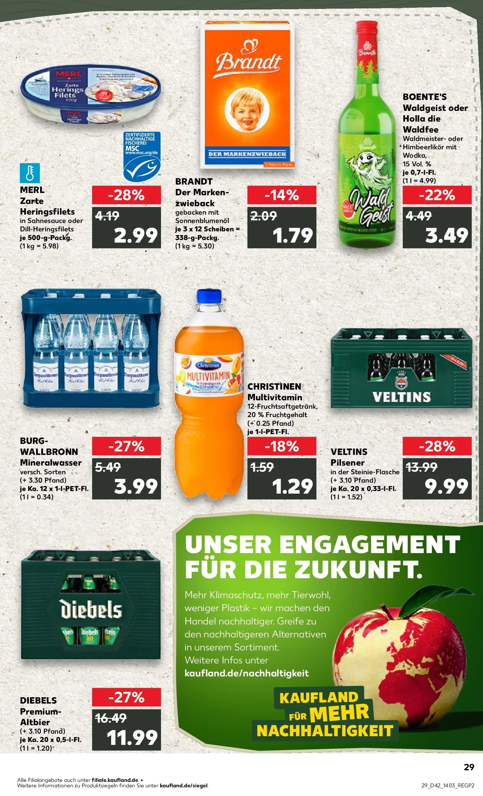 Prospekt Kaufland ab 15.10.2025 » Angebote und Werbung Online | Seite: 29 | Produkte: Sonnenblumenol, Mineralwasser, Diebels, Veltins Prospekt Kaufland ab 15.10.2025 » Angebote Online zum Blättern | Seite: 29 | Produkte: Sonnenblumenol, Mineralwasser, Diebels, Veltins