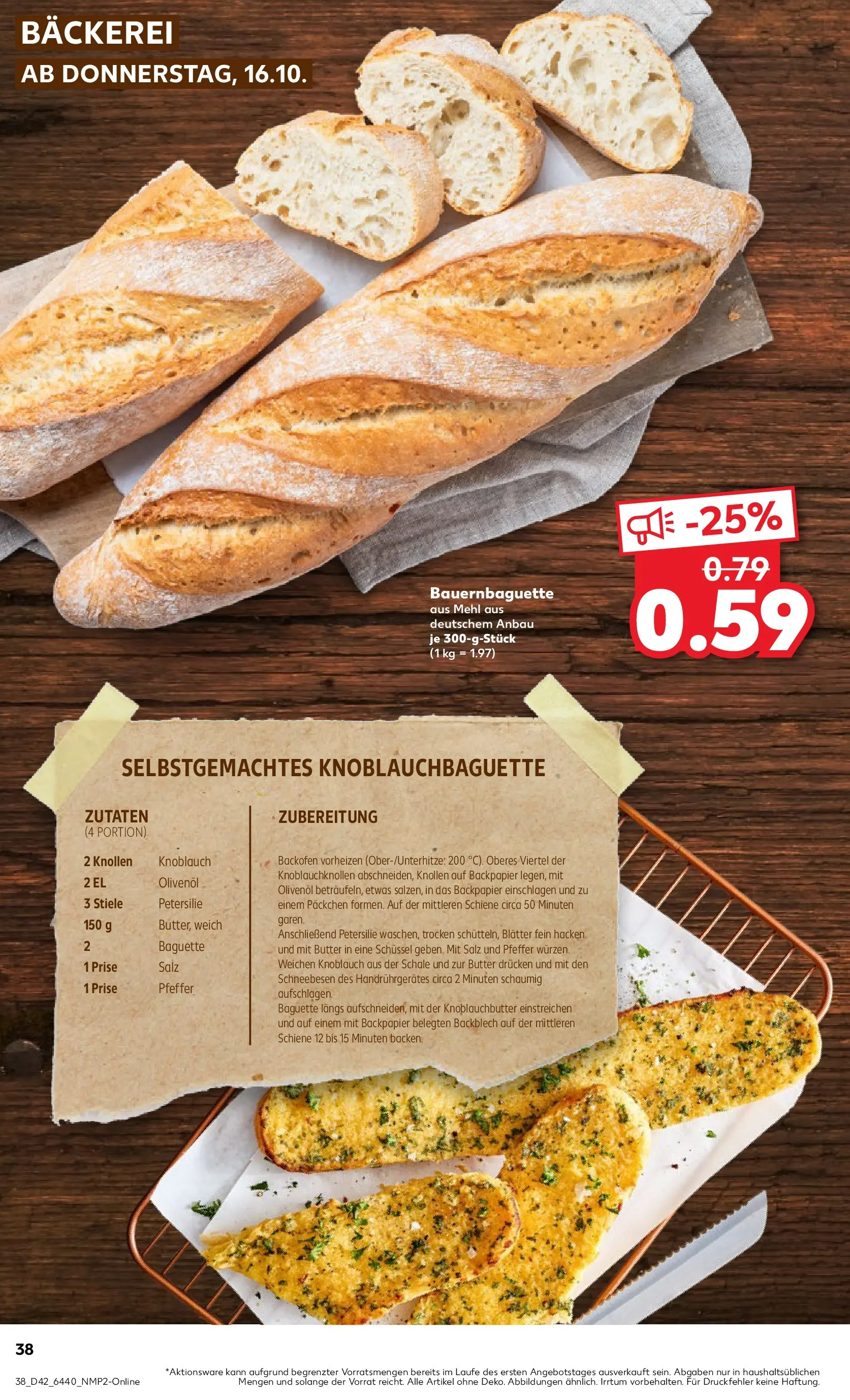 Prospekt Kaufland ab 15.10.2025 » Angebote und Werbung Online | Seite: 38 | Produkte: Bäckerei, Mehl, Olivenol, Backofen Prospekt Kaufland ab 15.10.2025 » Angebote Online zum Blättern | Seite: 38 | Produkte: Bäckerei, Mehl, Olivenol, Backofen