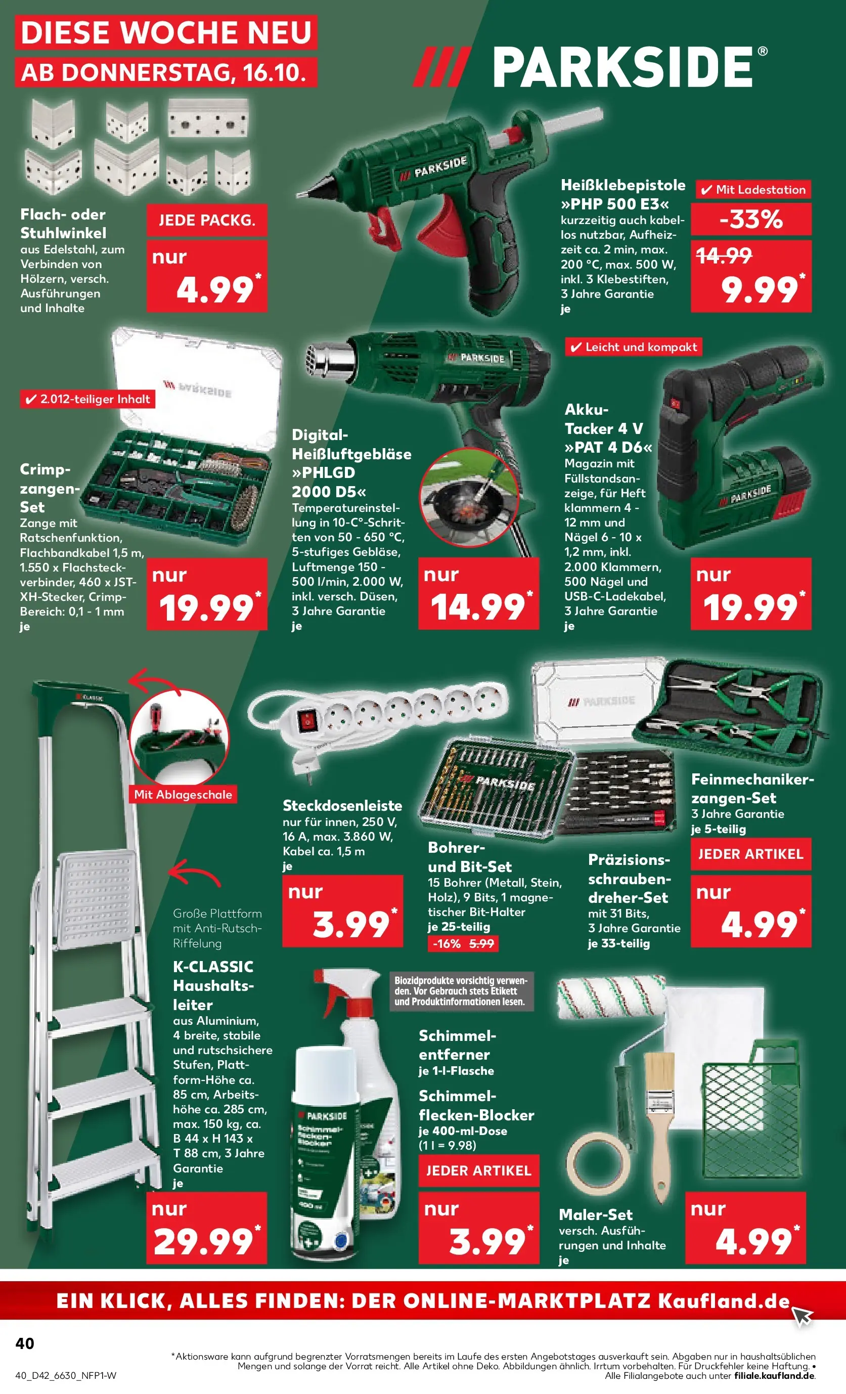 Prospekt Kaufland ab 15.10.2025 » Angebote und Werbung Online | Seite: 40 | Produkte: Kabel Prospekt Kaufland ab 15.10.2025 » Angebote Online zum Blättern | Seite: 40 | Produkte: Kabel