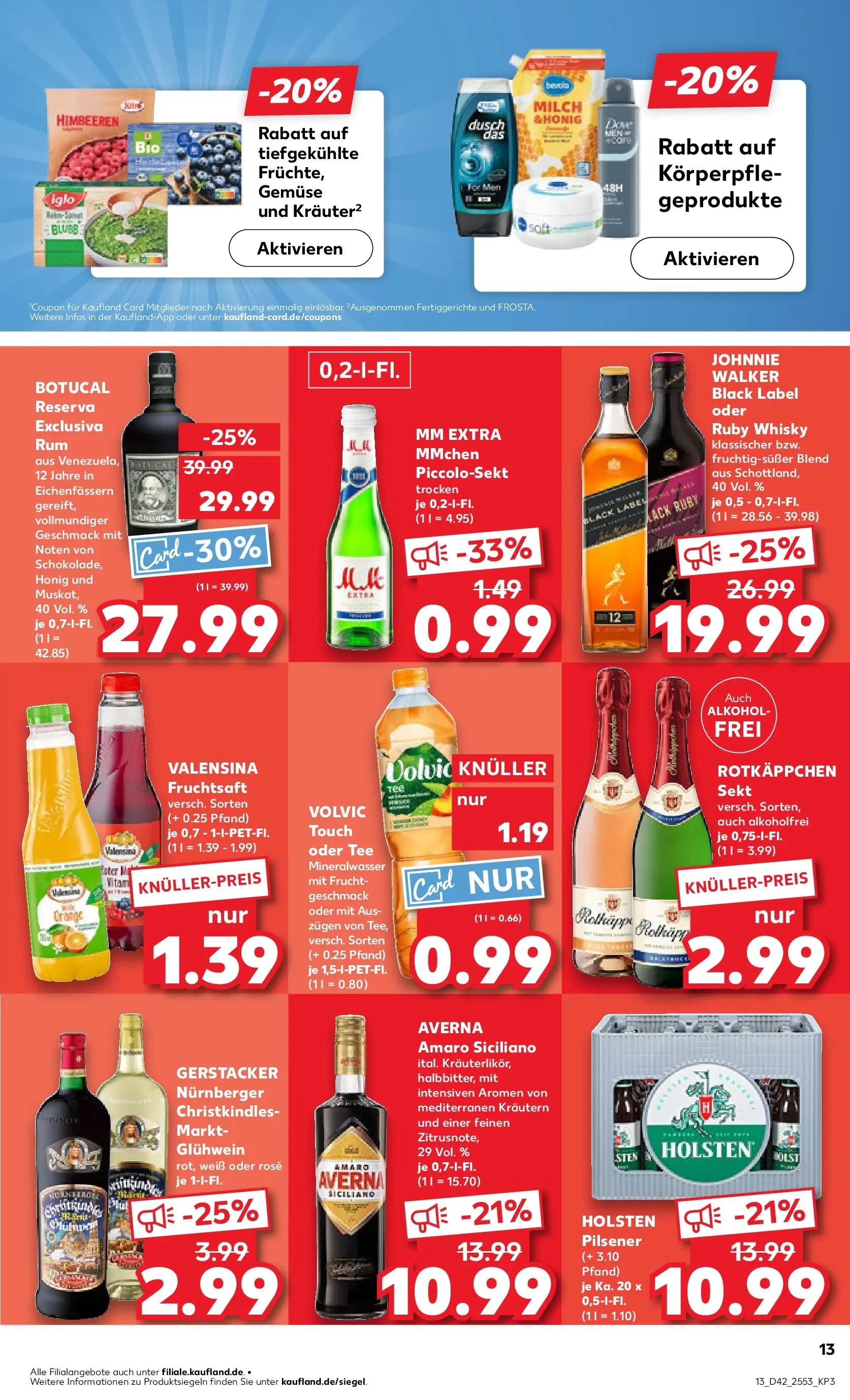 Prospekt Kaufland ab 15.10.2025 » Angebote und Werbung Online | Seite: 13 | Produkte: Milch, Sekt, Holsten, Fertiggerichte Prospekt Kaufland ab 15.10.2025 » Angebote Online zum Blättern | Seite: 13 | Produkte: Milch, Sekt, Holsten, Fertiggerichte