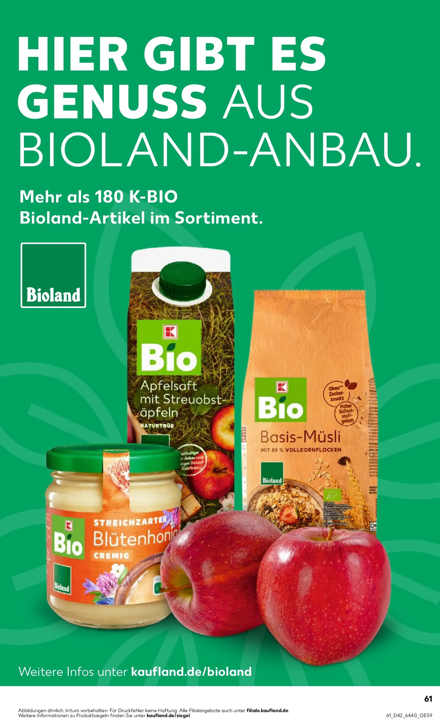 Prospekt Kaufland ab 15.10.2025 » Angebote und Werbung Online | Seite: 61 | Produkte: Apfelsaft, Apple, Zucker Prospekt Kaufland ab 15.10.2025 » Angebote Online zum Blättern | Seite: 61 | Produkte: Apfelsaft, Apple, Zucker