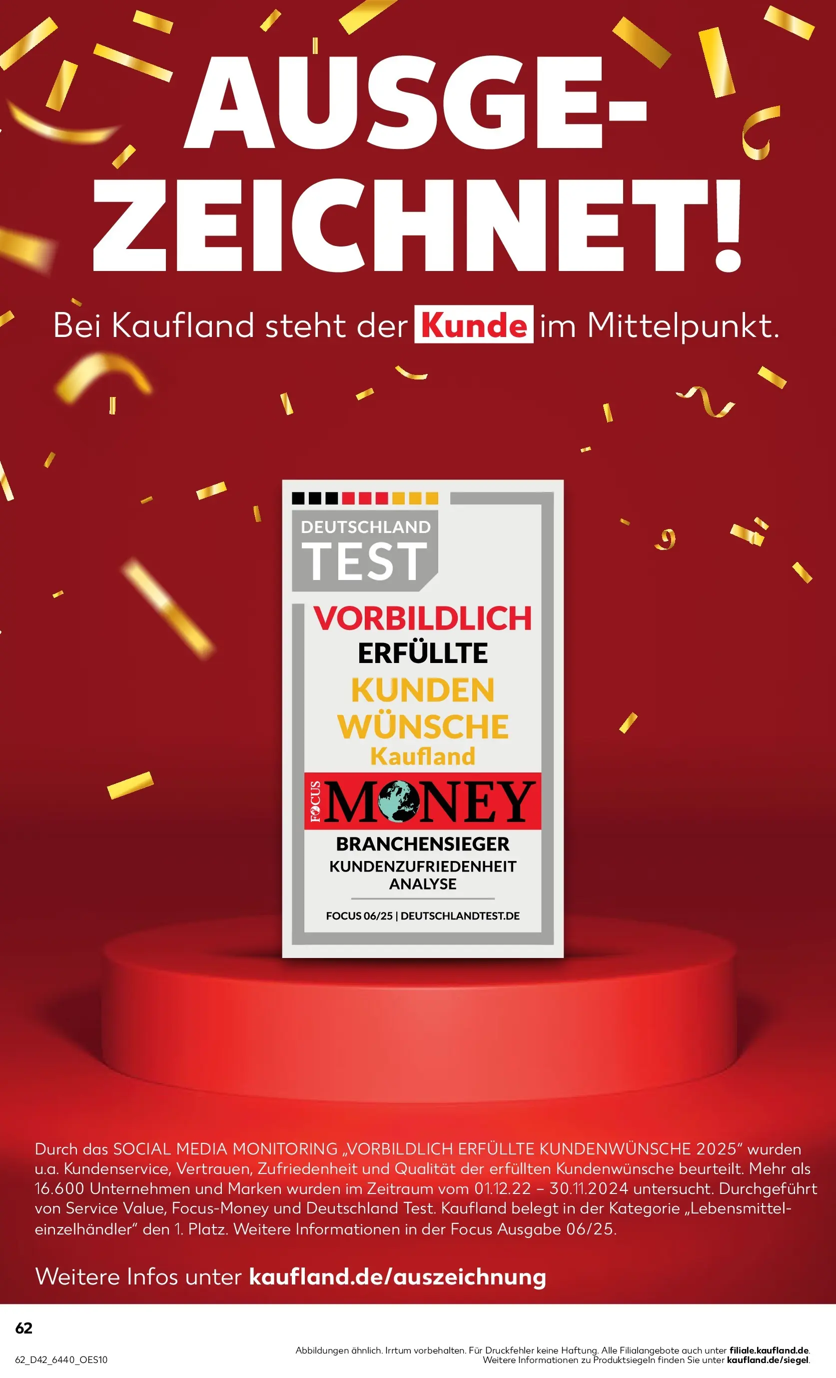 Prospekt Kaufland ab 15.10.2025 » Angebote und Werbung Online | Seite: 62 Prospekt Kaufland ab 15.10.2025 » Angebote Online zum Blättern | Seite: 62