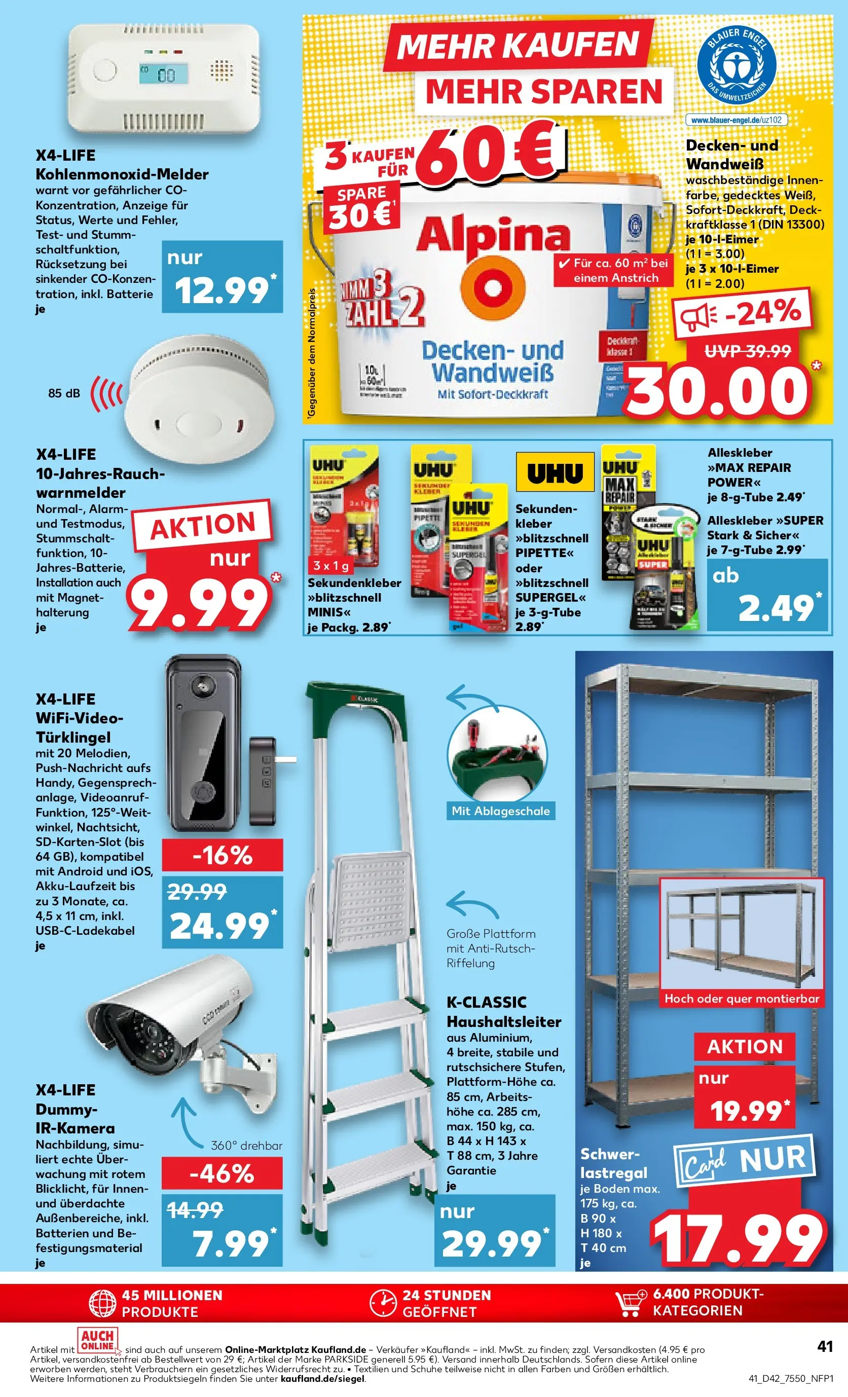 Prospekt Kaufland ab 15.10.2025 » Angebote und Werbung Online | Seite: 41 | Produkte: Batterien, Batterie, Schwerlastregal, Video Prospekt Kaufland ab 15.10.2025 » Angebote Online zum Blättern | Seite: 41 | Produkte: Batterien, Batterie, Schwerlastregal, Video