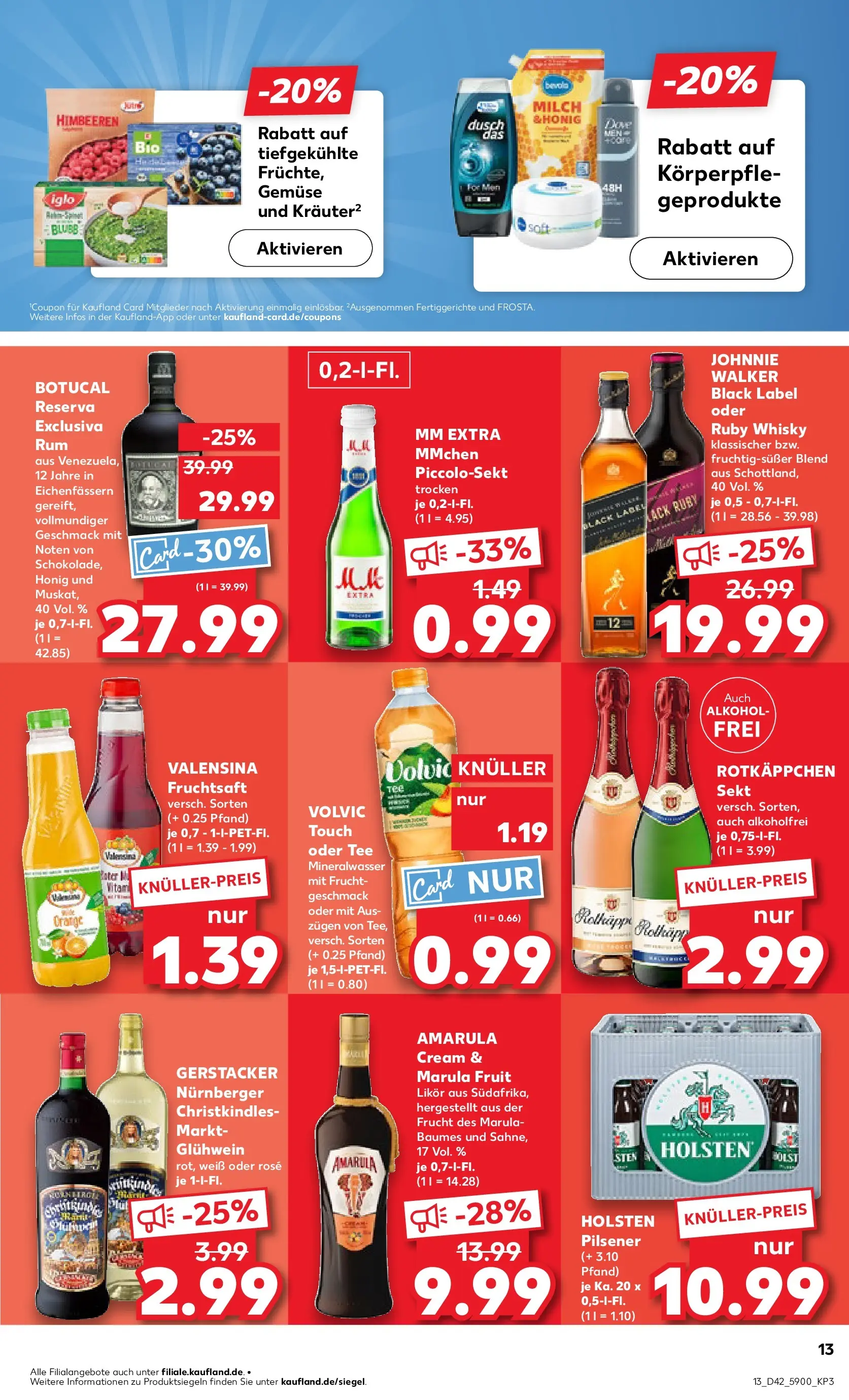 Prospekt Kaufland ab 15.10.2025 » Angebote und Werbung Online | Seite: 13 | Produkte: Likör, Holsten, Fertiggerichte, Volvic Prospekt Kaufland ab 15.10.2025 » Angebote Online zum Blättern | Seite: 13 | Produkte: Likör, Holsten, Fertiggerichte, Volvic