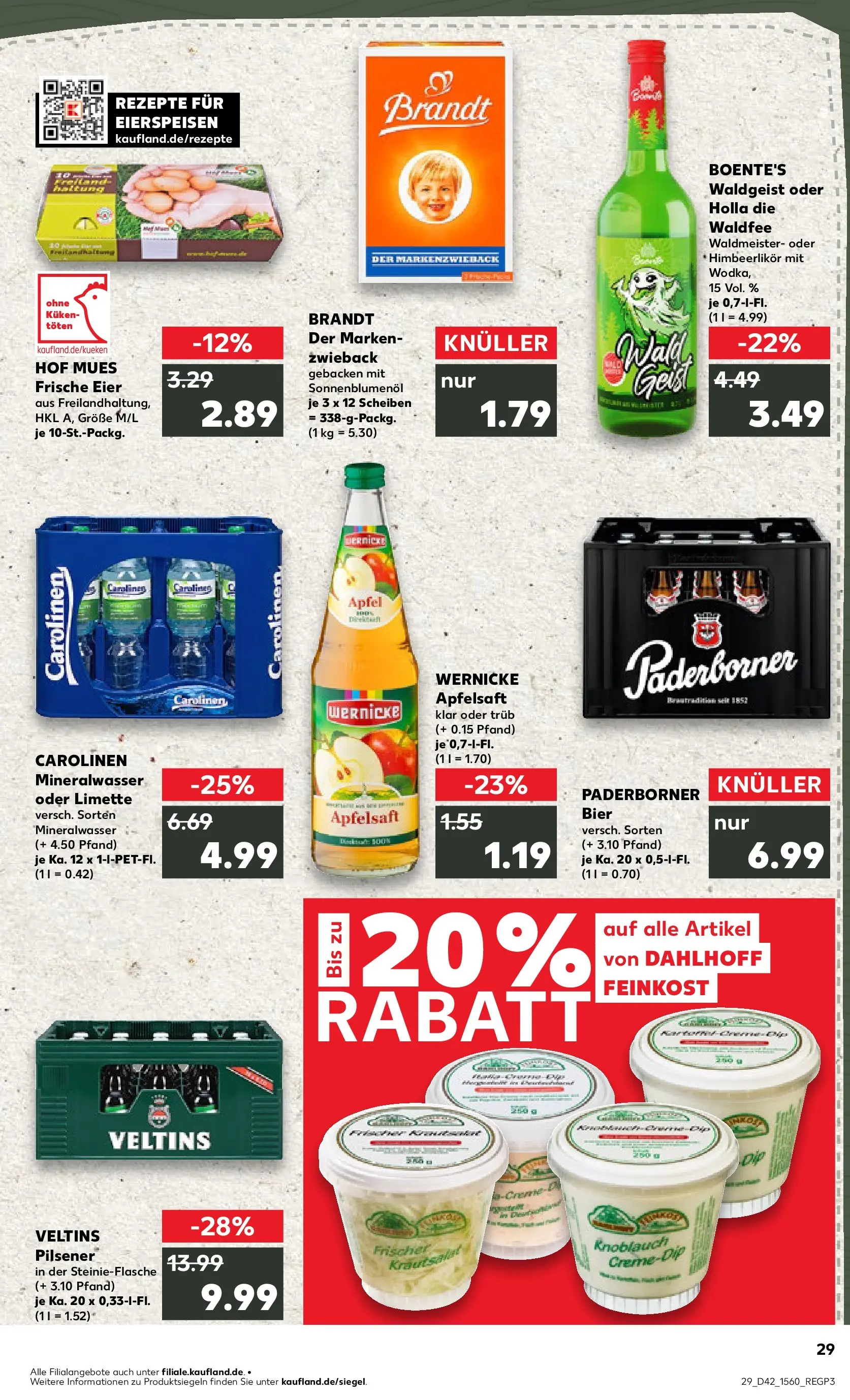 Prospekt Kaufland ab 15.10.2025 » Angebote und Werbung Online | Seite: 29 | Produkte: Eier, Bier, Apfelsaft, Apple Prospekt Kaufland ab 15.10.2025 » Angebote Online zum Blättern | Seite: 29 | Produkte: Eier, Bier, Apfelsaft, Apple