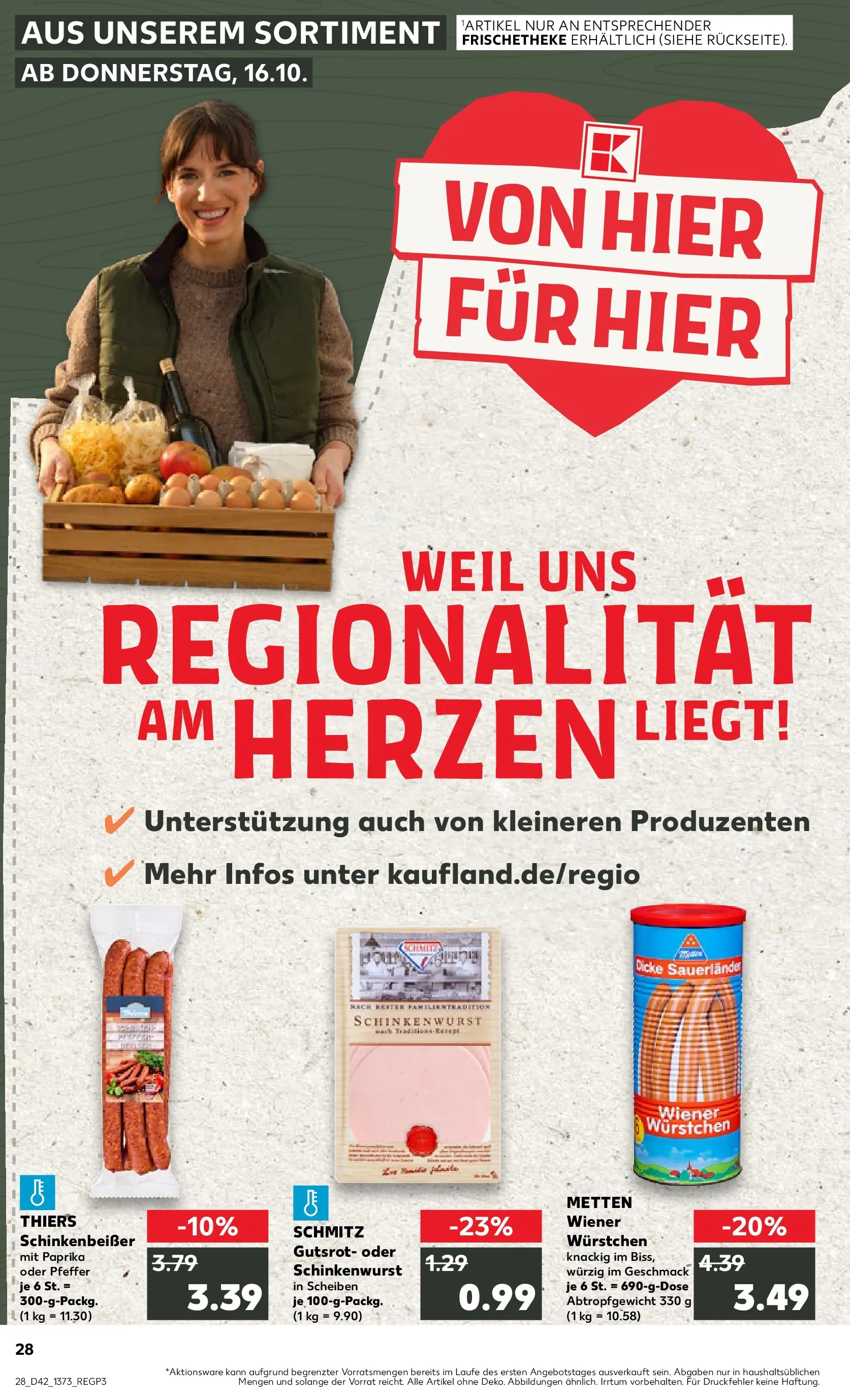 Prospekt Kaufland ab 15.10.2025 » Angebote und Werbung Online | Seite: 28 | Produkte: Wiener wurstchen, Paprika, Pfeffer Prospekt Kaufland ab 15.10.2025 » Angebote Online zum Blättern | Seite: 28 | Produkte: Wiener wurstchen, Paprika, Pfeffer