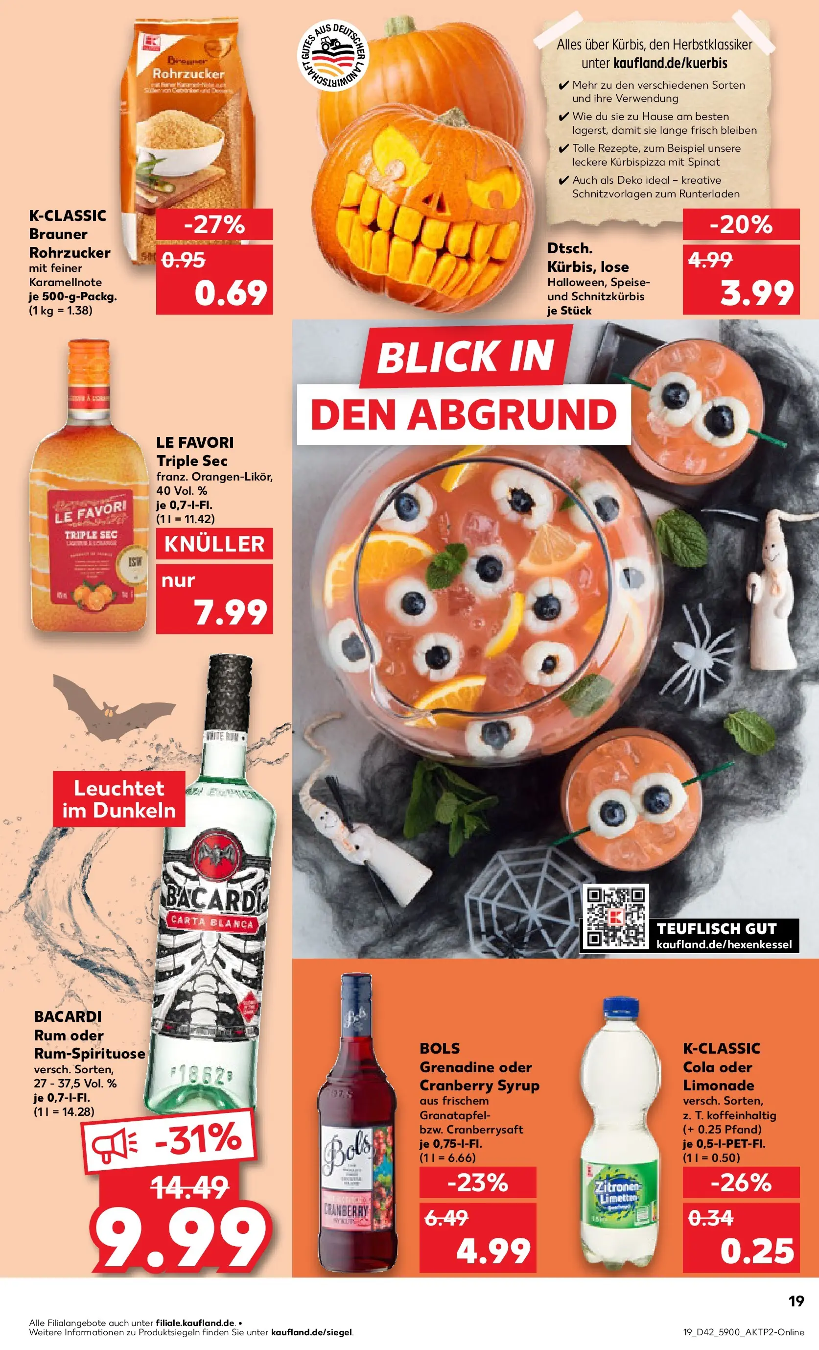 Prospekt Kaufland ab 15.10.2025 » Angebote und Werbung Online | Seite: 19 | Produkte: Bacardi, Limetten, Rum, Limonade Prospekt Kaufland ab 15.10.2025 » Angebote Online zum Blättern | Seite: 19 | Produkte: Bacardi, Limetten, Rum, Limonade