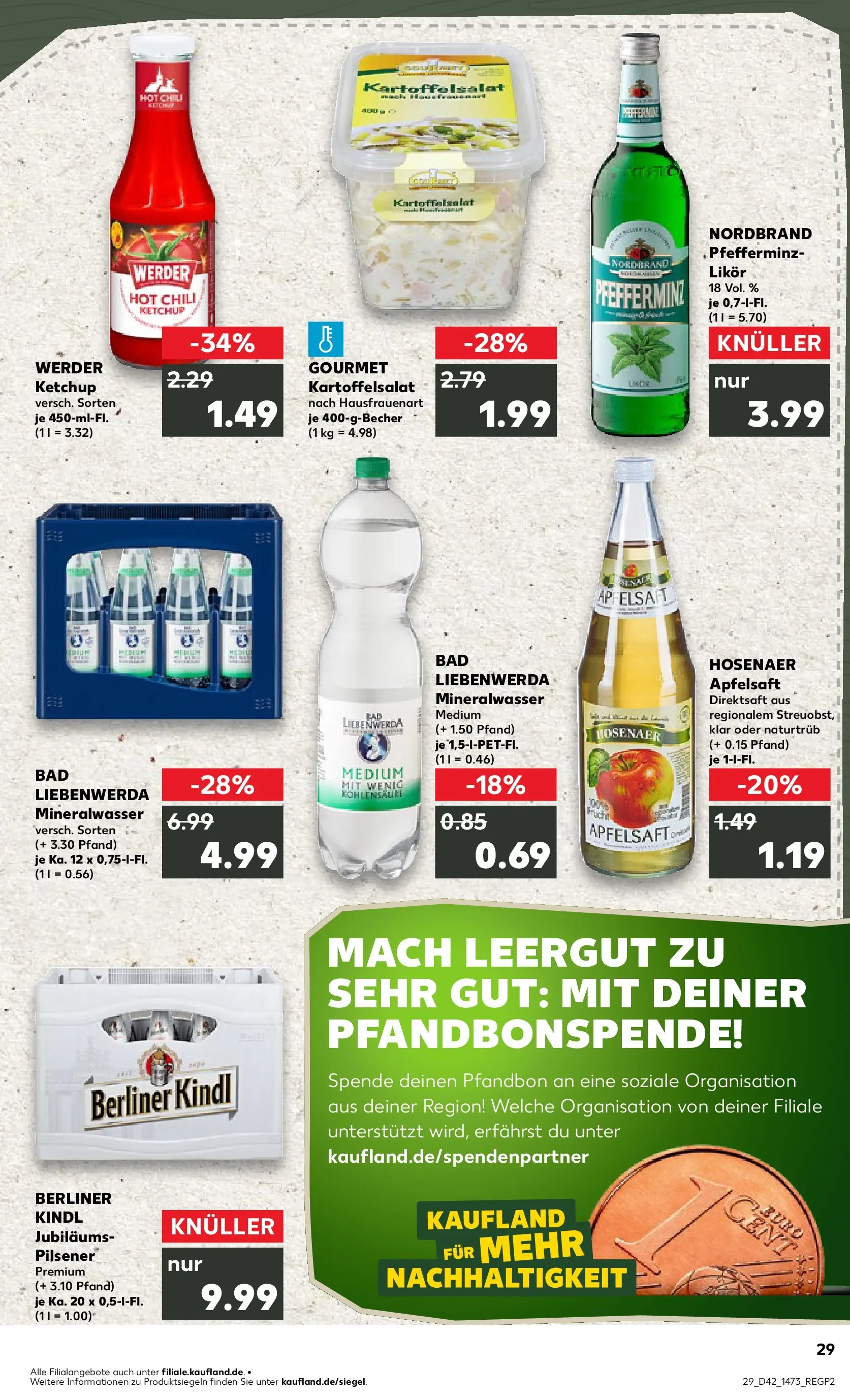 Prospekt Kaufland ab 15.10.2025 » Angebote und Werbung Online | Seite: 29 | Produkte: Bad, Apfelsaft, Mineralwasser, Chili Prospekt Kaufland ab 15.10.2025 » Angebote Online zum Blättern | Seite: 29 | Produkte: Bad, Apfelsaft, Mineralwasser, Chili