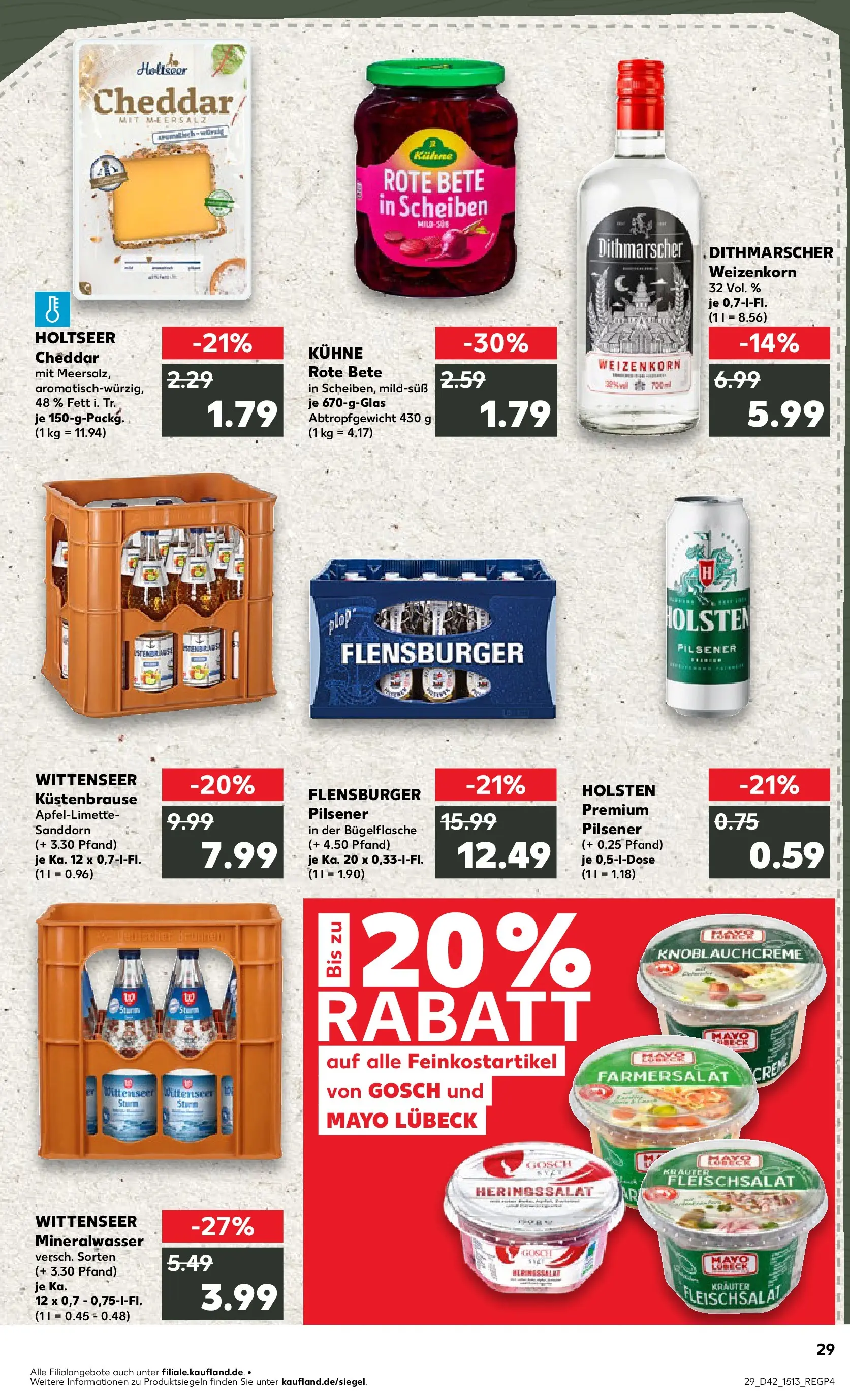 Prospekt Kaufland ab 15.10.2025 » Angebote und Werbung Online | Seite: 29 | Produkte: Holsten, Mineralwasser, Flensburger Prospekt Kaufland ab 15.10.2025 » Angebote Online zum Blättern | Seite: 29 | Produkte: Holsten, Mineralwasser, Flensburger
