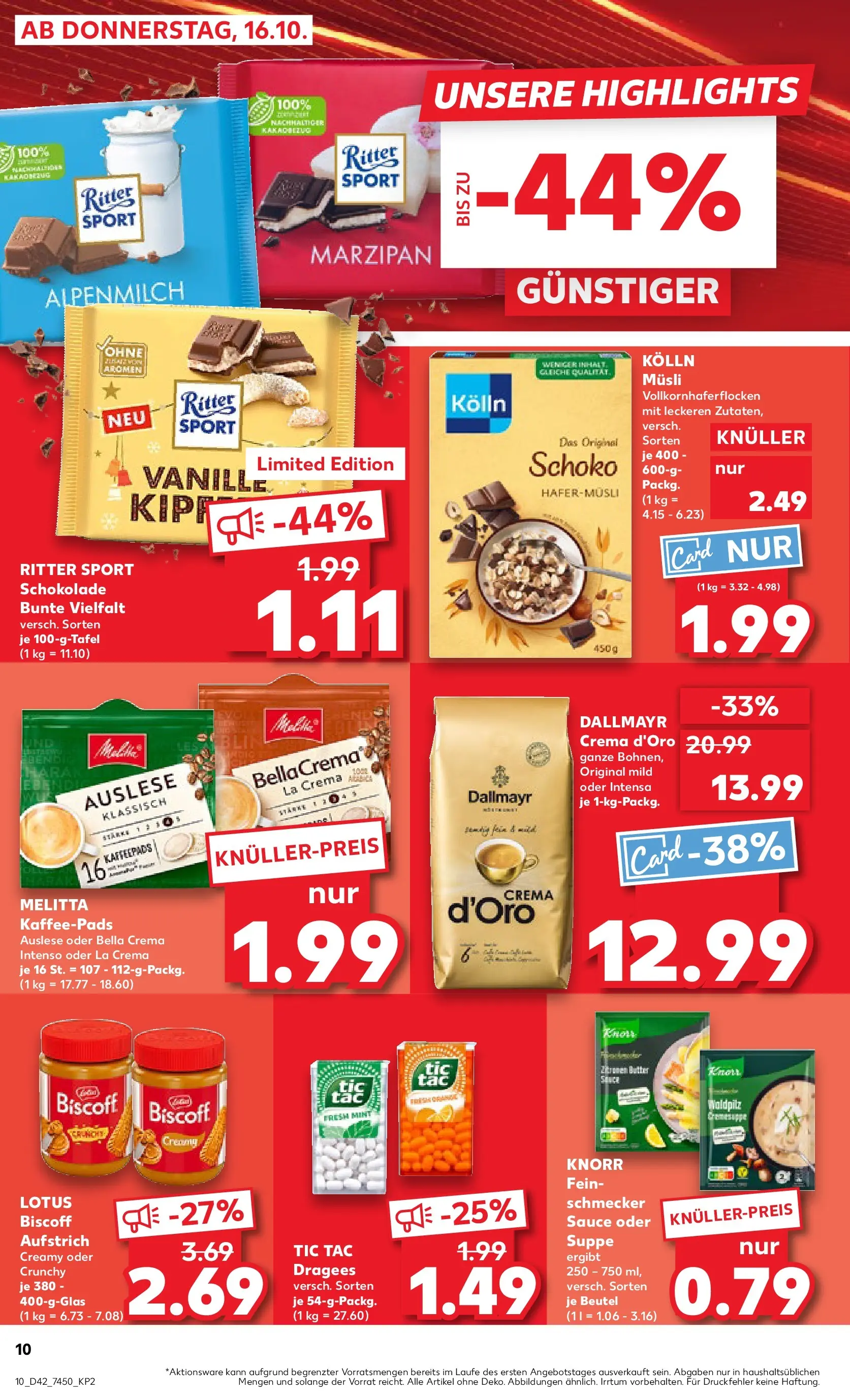 Prospekt Kaufland ab 15.10.2025 » Angebote und Werbung Online | Seite: 10 | Produkte: Kolln musli, Butter, Ritter sport, Zitronen Prospekt Kaufland ab 15.10.2025 » Angebote Online zum Blättern | Seite: 10 | Produkte: Kolln musli, Butter, Ritter sport, Zitronen