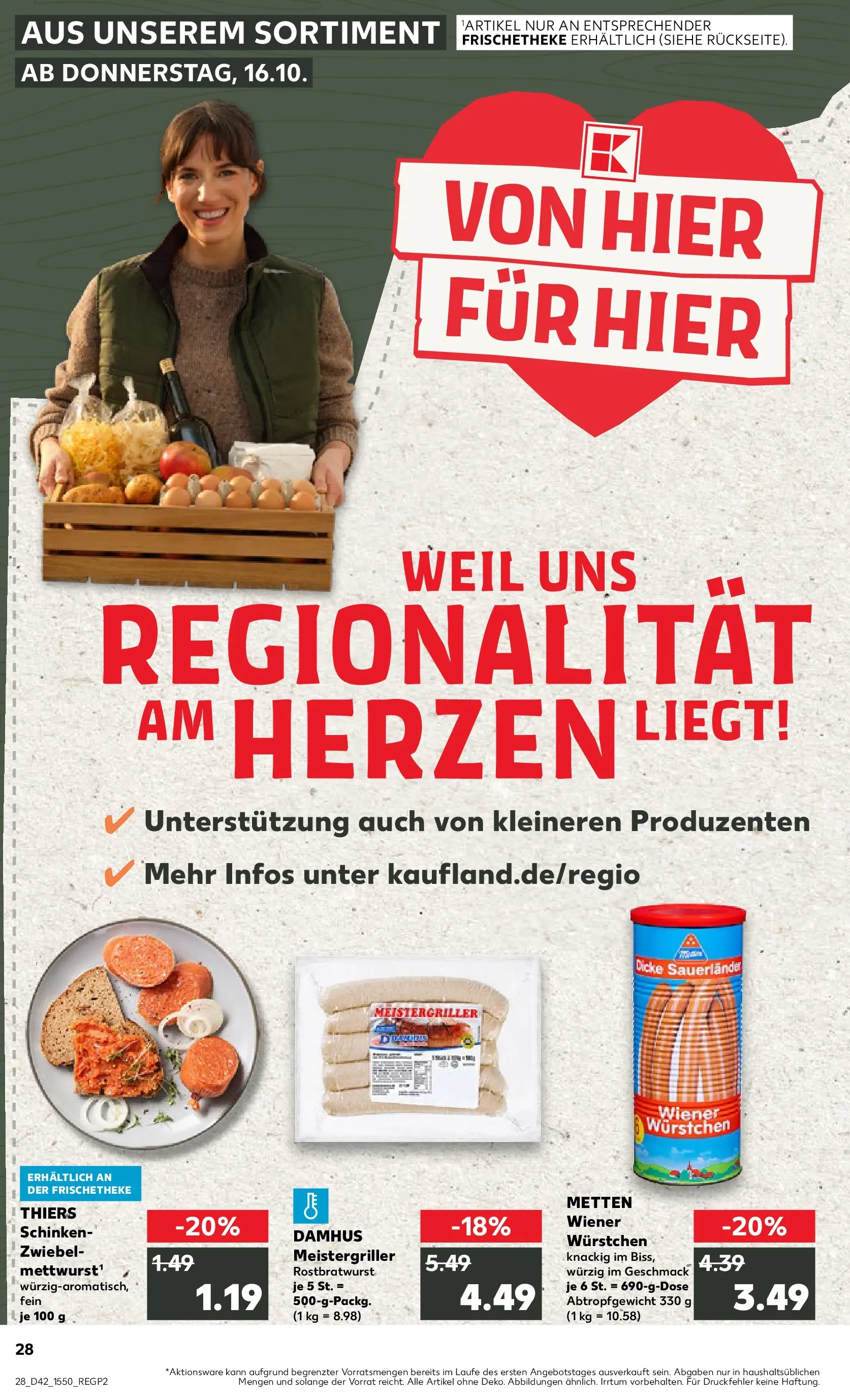Prospekt Kaufland ab 15.10.2025 » Angebote und Werbung Online | Seite: 28 | Produkte: Wiener wurstchen, Schinken Prospekt Kaufland ab 15.10.2025 » Angebote Online zum Blättern | Seite: 28 | Produkte: Wiener wurstchen, Schinken
