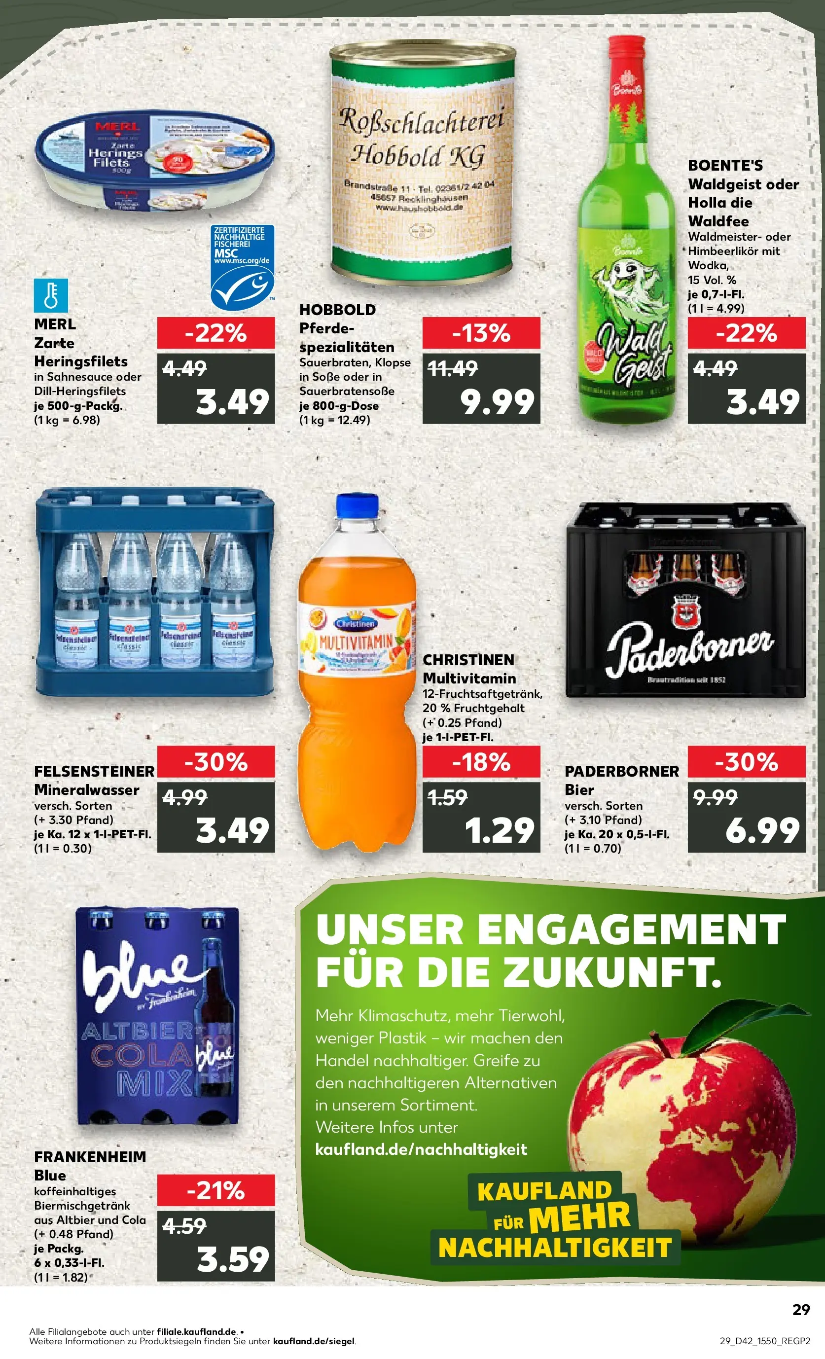 Prospekt Kaufland ab 15.10.2025 » Angebote und Werbung Online | Seite: 29 | Produkte: Cola, Bier, Mineralwasser, Soße Prospekt Kaufland ab 15.10.2025 » Angebote Online zum Blättern | Seite: 29 | Produkte: Cola, Bier, Mineralwasser, Soße