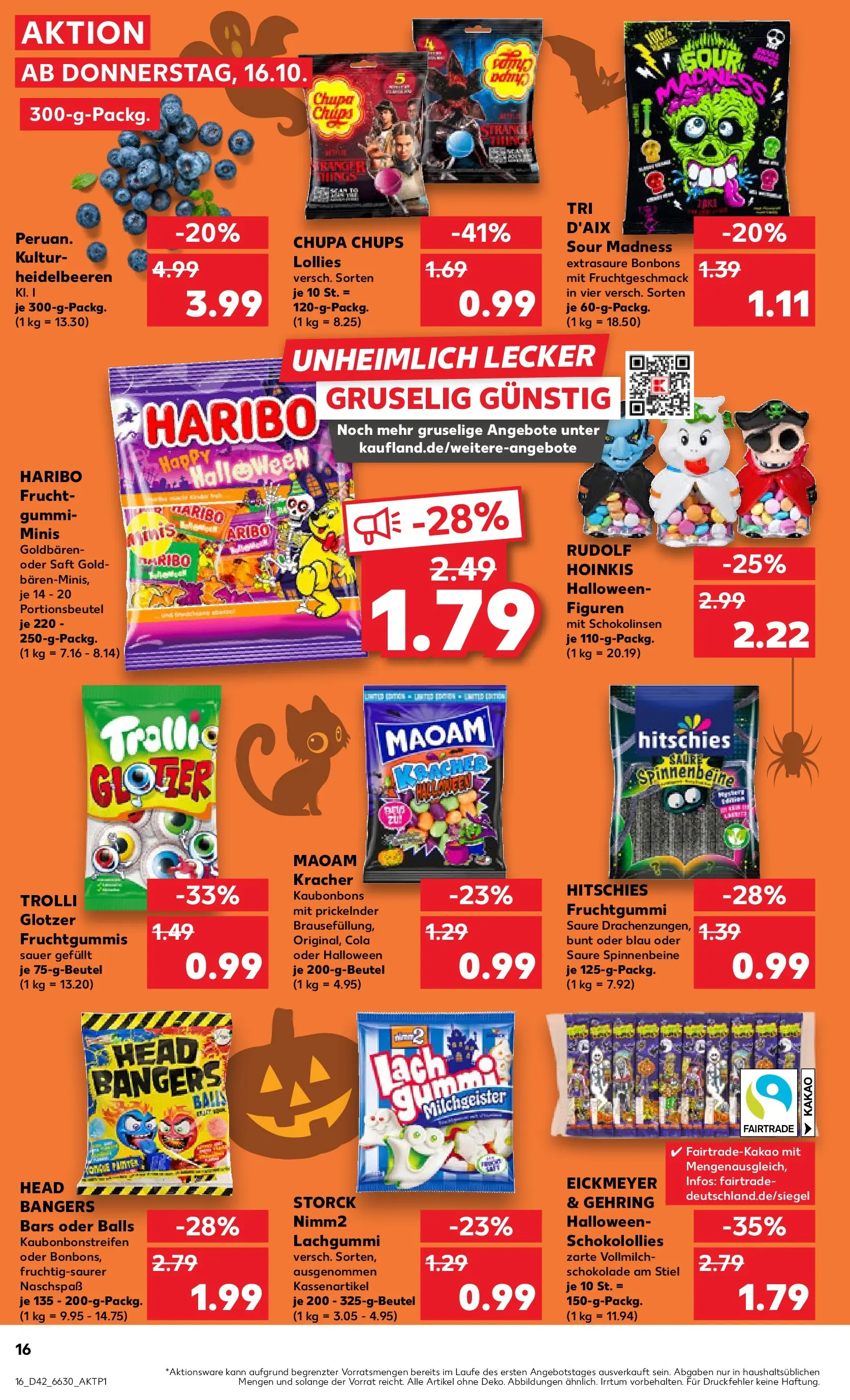 Prospekt Kaufland ab 15.10.2025 » Angebote und Werbung Online | Seite: 16 | Produkte: Haribo, Cola, Heidelbeeren, Saft Prospekt Kaufland ab 15.10.2025 » Angebote Online zum Blättern | Seite: 16 | Produkte: Haribo, Cola, Heidelbeeren, Saft
