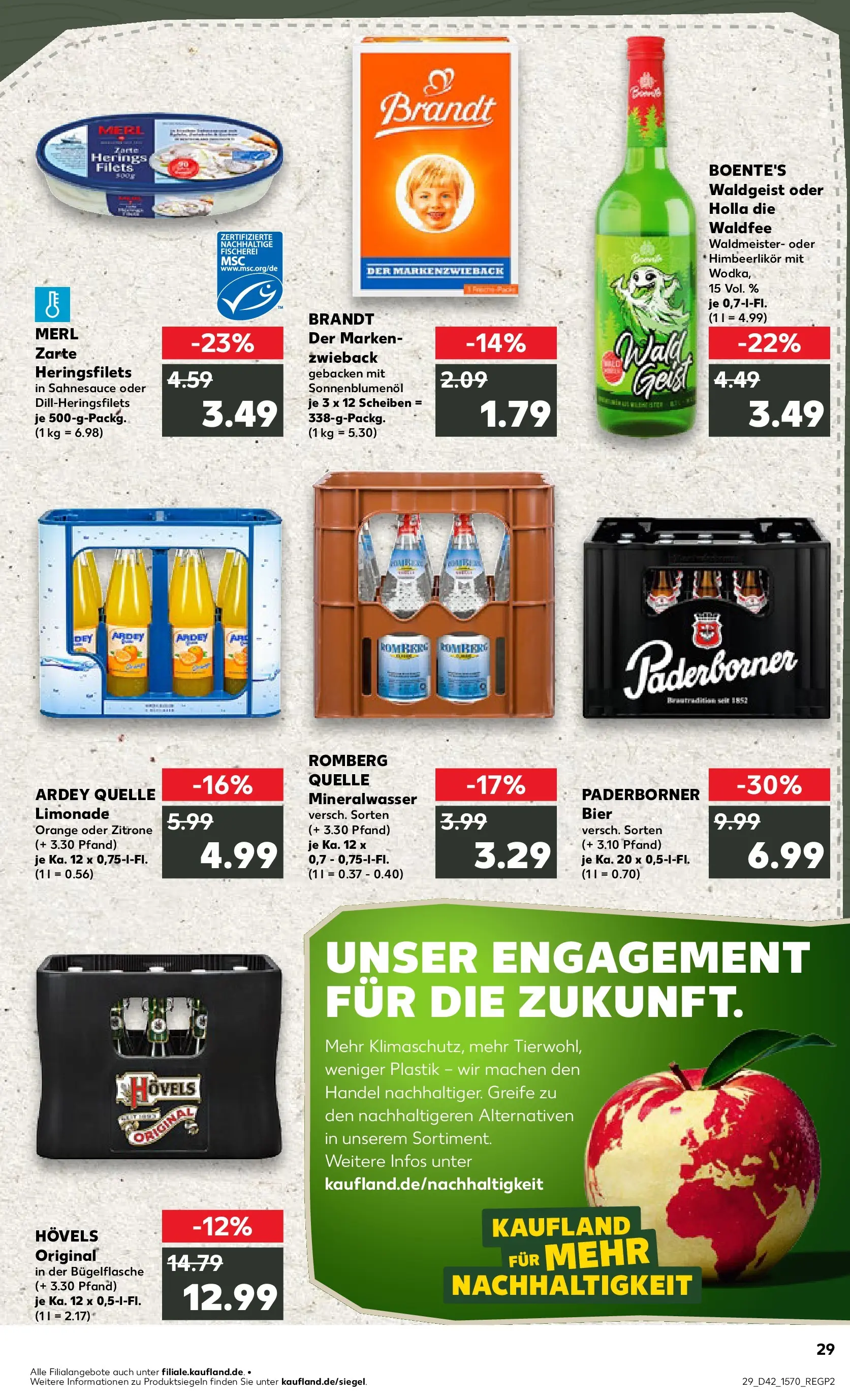 Prospekt Kaufland ab 15.10.2025 » Angebote und Werbung Online | Seite: 29 | Produkte: Bier, Limonade, Mineralwasser, Zitrone Prospekt Kaufland ab 15.10.2025 » Angebote Online zum Blättern | Seite: 29 | Produkte: Bier, Limonade, Mineralwasser, Zitrone