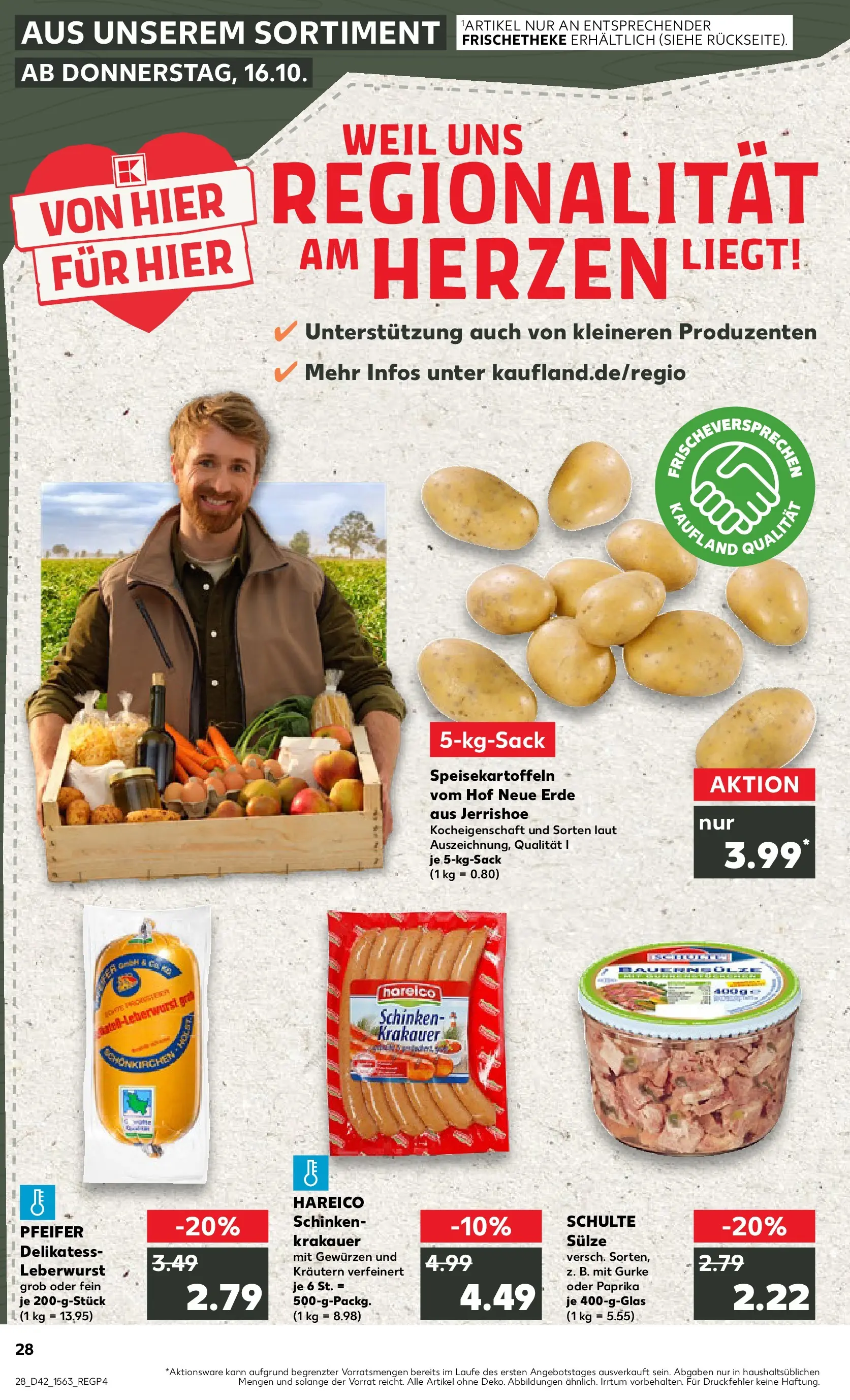 Prospekt Kaufland ab 16.10.2025 » Angebote Online zum Blättern | Seite: 28 | Produkte: Grat, Paprika, Schinken