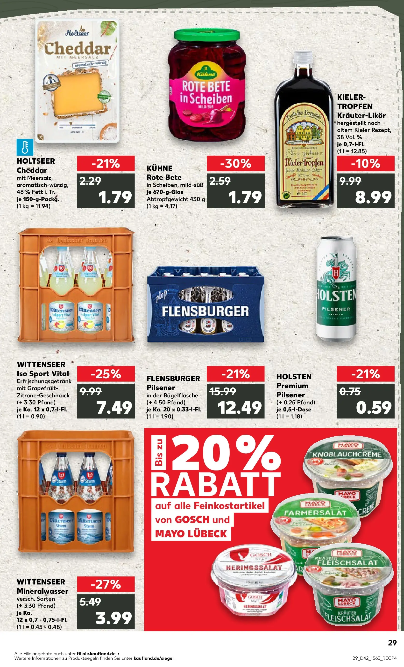 Prospekt Kaufland ab 16.10.2025 » Angebote Online zum Blättern | Seite: 29 | Produkte: Holsten, Creme, Flensburger, Grapefruit