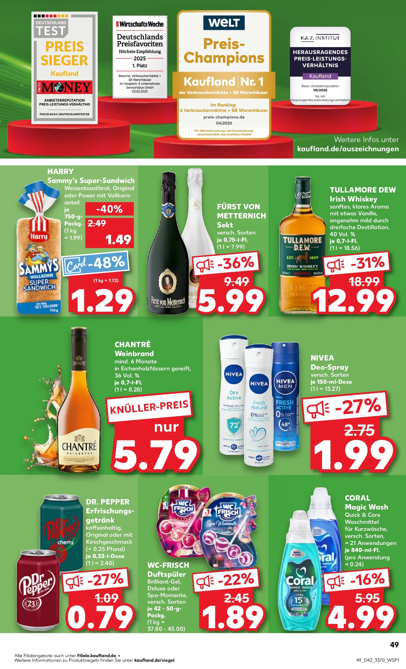 Prospekt Kaufland ab 15.10.2025 » Angebote und Werbung Online | Seite: 49 | Produkte: Coral waschmittel, Waschmittel, Chantré, Deospray Prospekt Kaufland ab 15.10.2025 » Angebote Online zum Blättern | Seite: 49 | Produkte: Coral waschmittel, Waschmittel, Chantré, Deospray