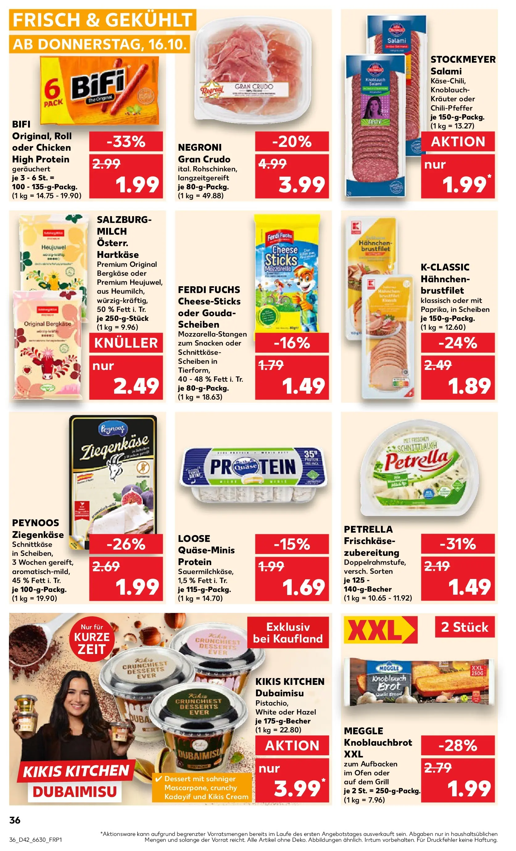 Prospekt Kaufland ab 15.10.2025 » Angebote und Werbung Online | Seite: 36 | Produkte: Ofen, Hahnchen, Gouda, Frischkase Prospekt Kaufland ab 15.10.2025 » Angebote Online zum Blättern | Seite: 36 | Produkte: Ofen, Hahnchen, Gouda, Frischkase
