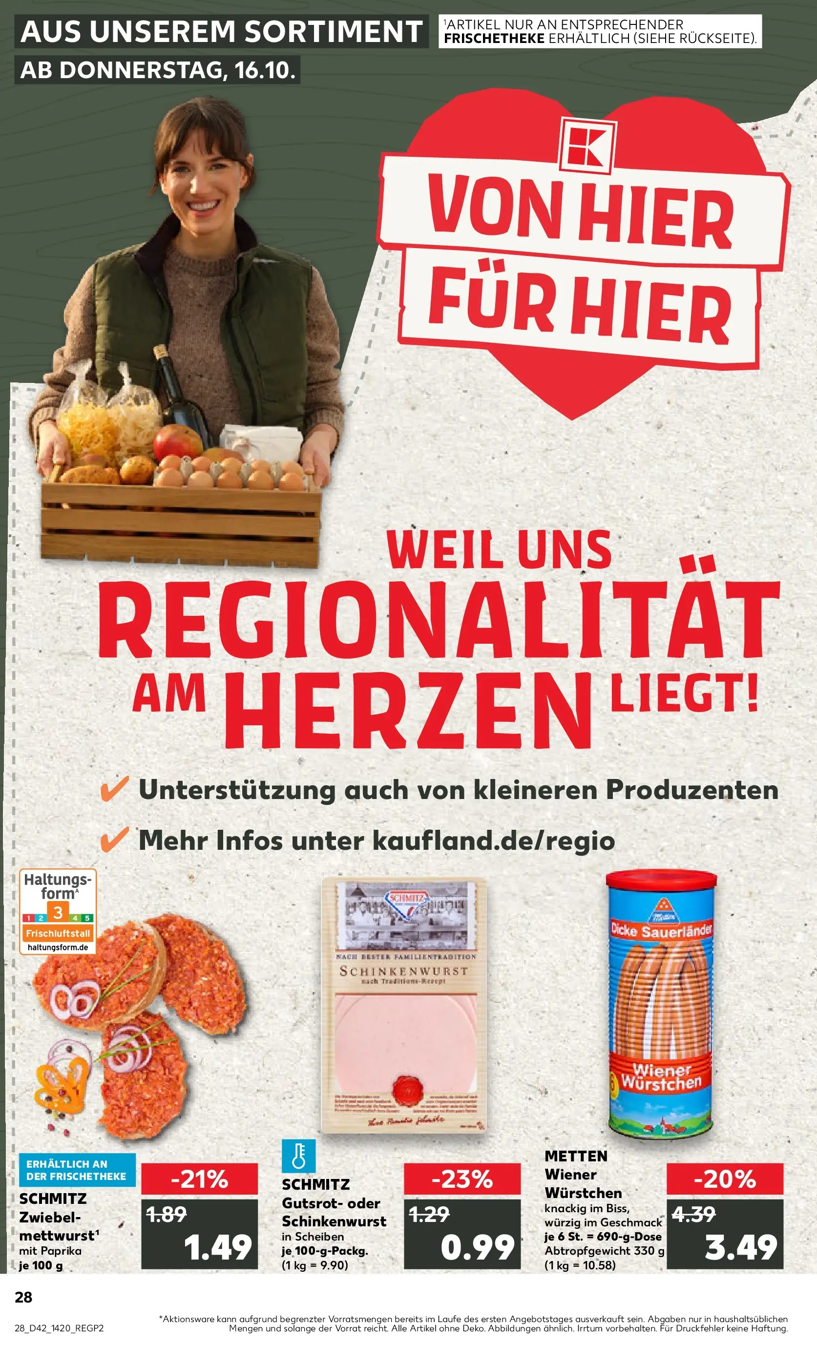 Prospekt Kaufland ab 15.10.2025 » Angebote und Werbung Online | Seite: 28 | Produkte: Wiener wurstchen, Paprika Prospekt Kaufland ab 15.10.2025 » Angebote Online zum Blättern | Seite: 28 | Produkte: Wiener wurstchen, Paprika