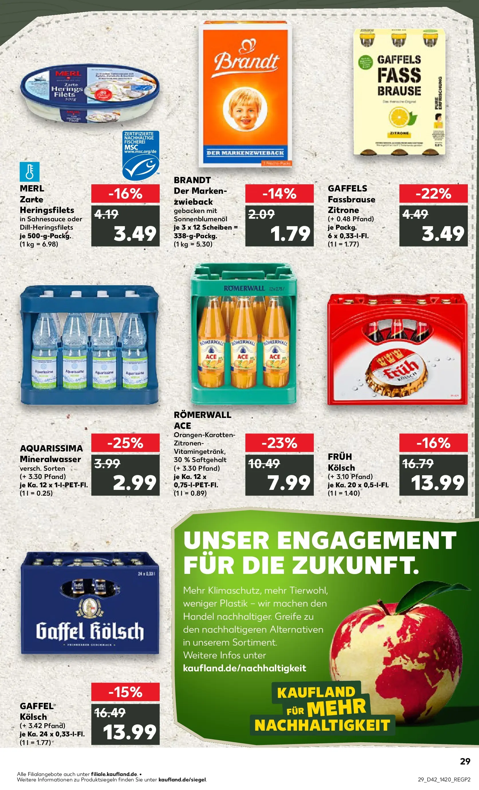 Prospekt Kaufland ab 15.10.2025 » Angebote und Werbung Online | Seite: 29 | Produkte: Sonnenblumenol, Mineralwasser, Zitrone, Fassbrause Prospekt Kaufland ab 15.10.2025 » Angebote Online zum Blättern | Seite: 29 | Produkte: Sonnenblumenol, Mineralwasser, Zitrone, Fassbrause