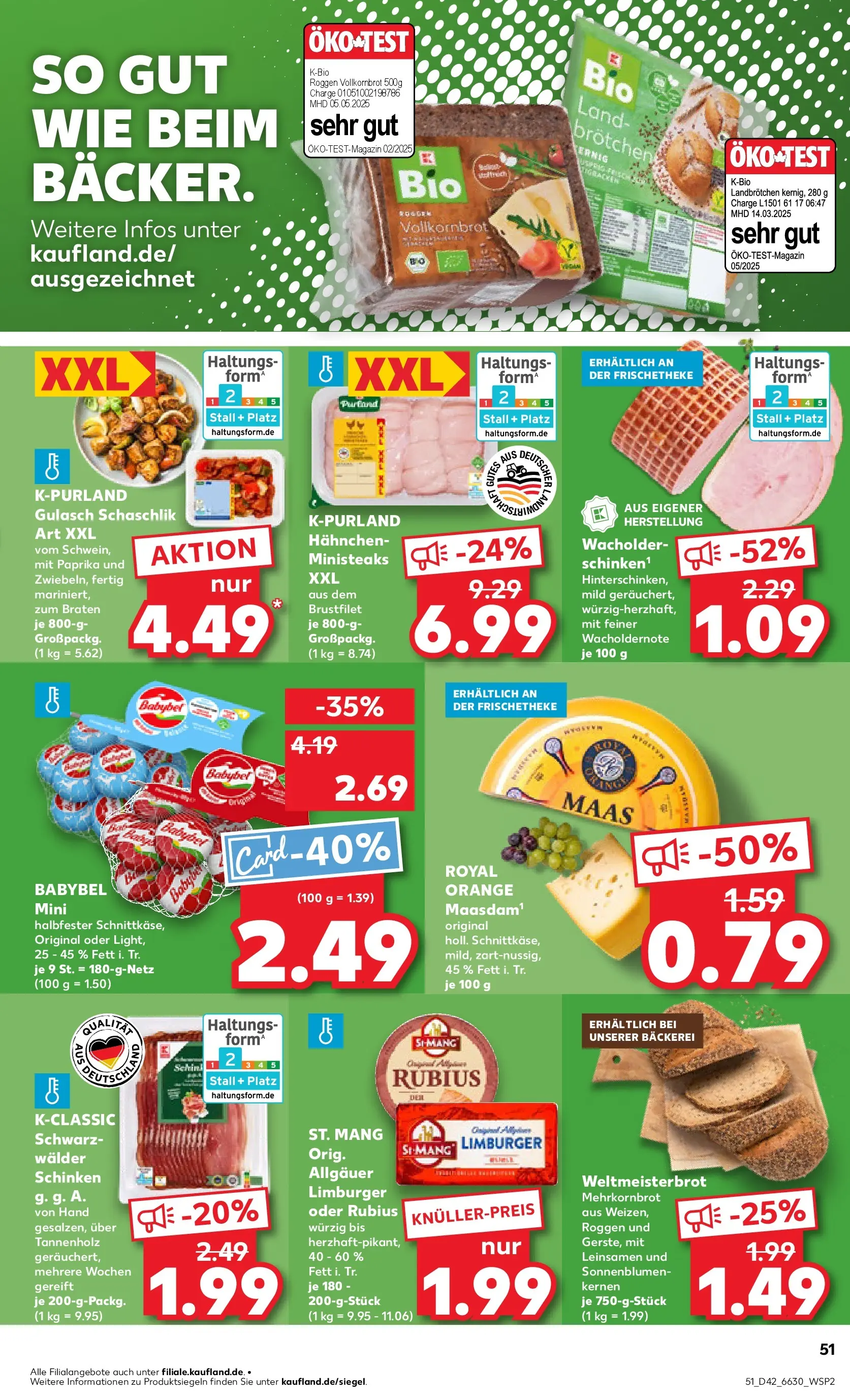 Prospekt Kaufland ab 15.10.2025 » Angebote und Werbung Online | Seite: 51 | Produkte: Hahnchen, Paprika, Babybel, Schinken Prospekt Kaufland ab 15.10.2025 » Angebote Online zum Blättern | Seite: 51 | Produkte: Hahnchen, Paprika, Babybel, Schinken